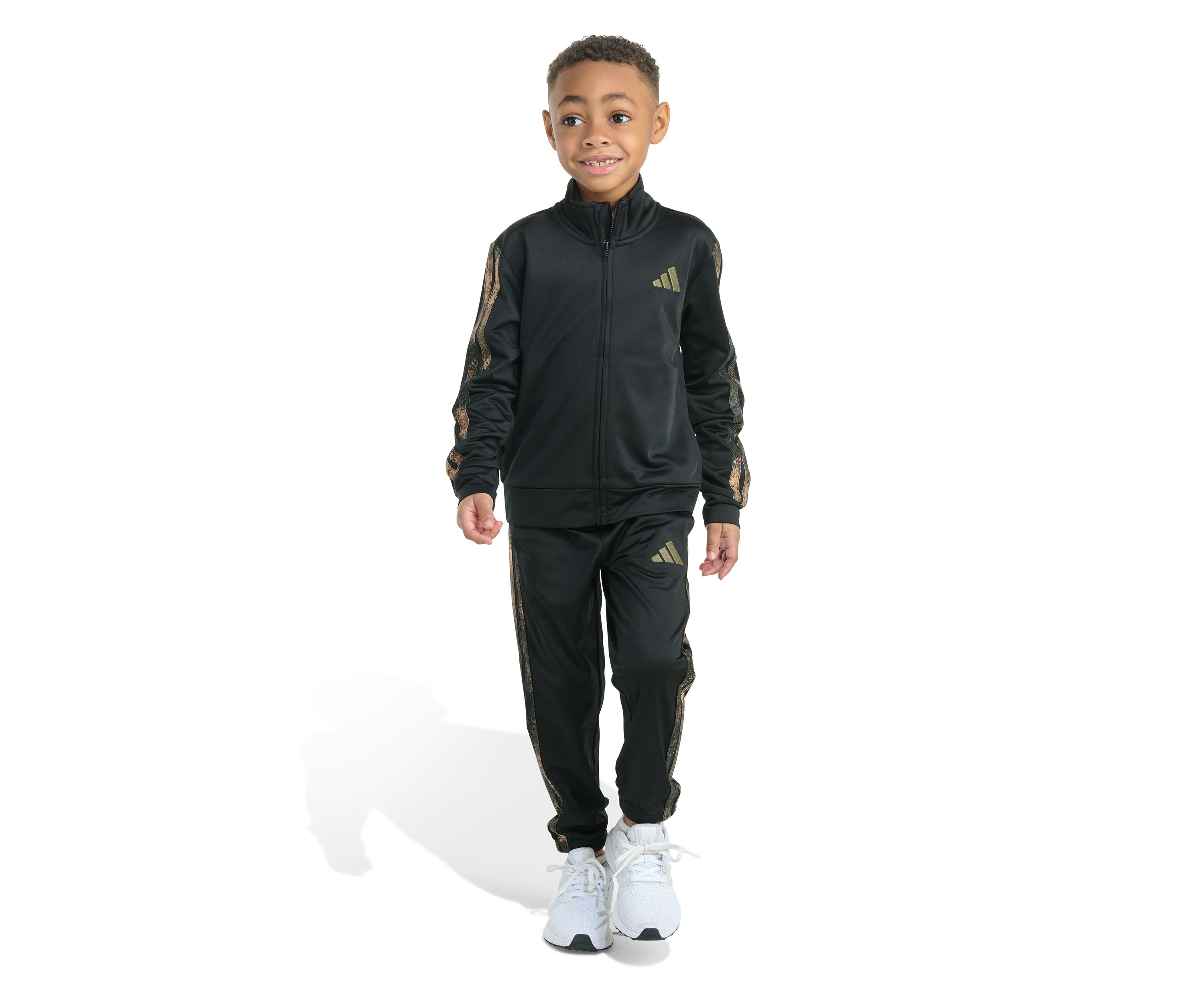 Boys 8-20 2 Piece Camo 3 Stripe Jacket and Jogger Set