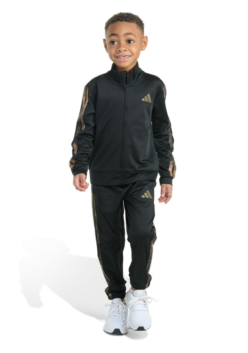Boys 8-20 2 Piece Camo 3 Stripe Jacket and Jogger Set