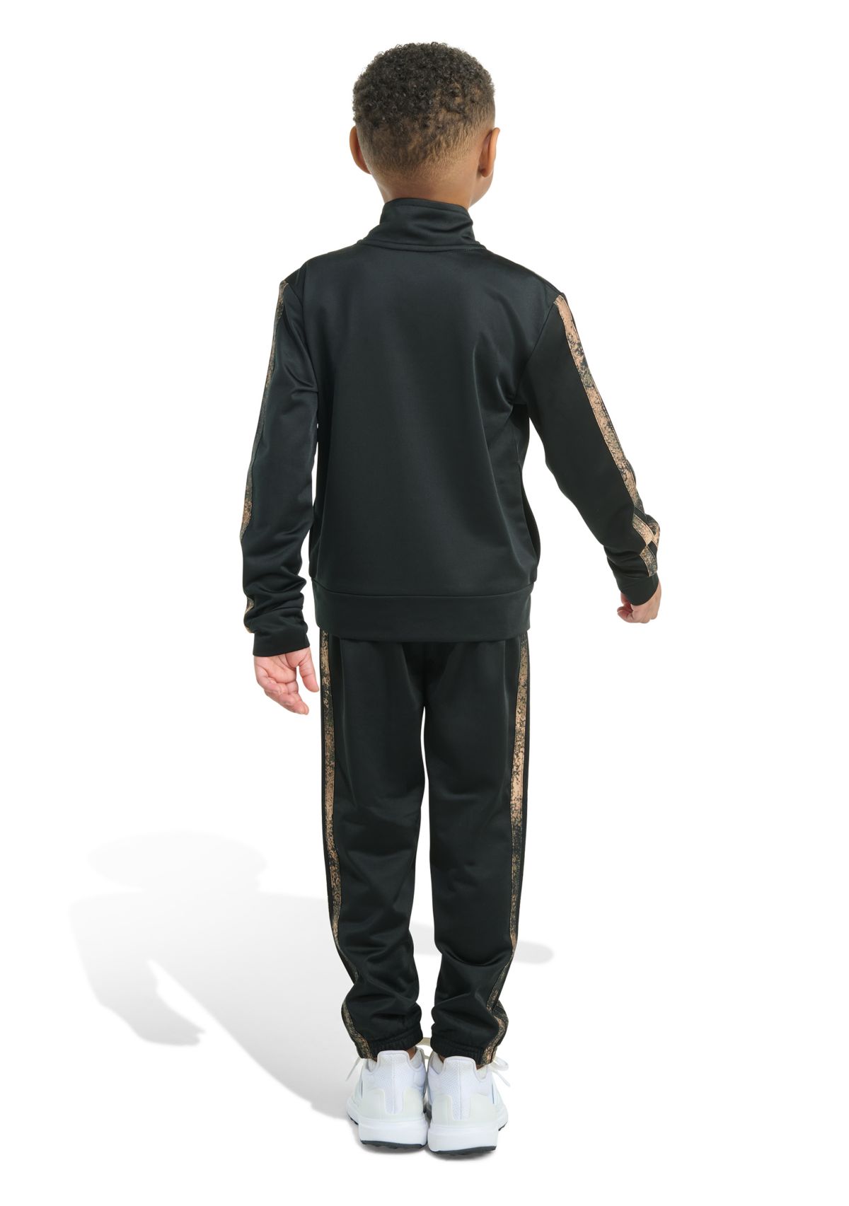 Boys 8-20 2 Piece Camo 3 Stripe Jacket and Jogger Set