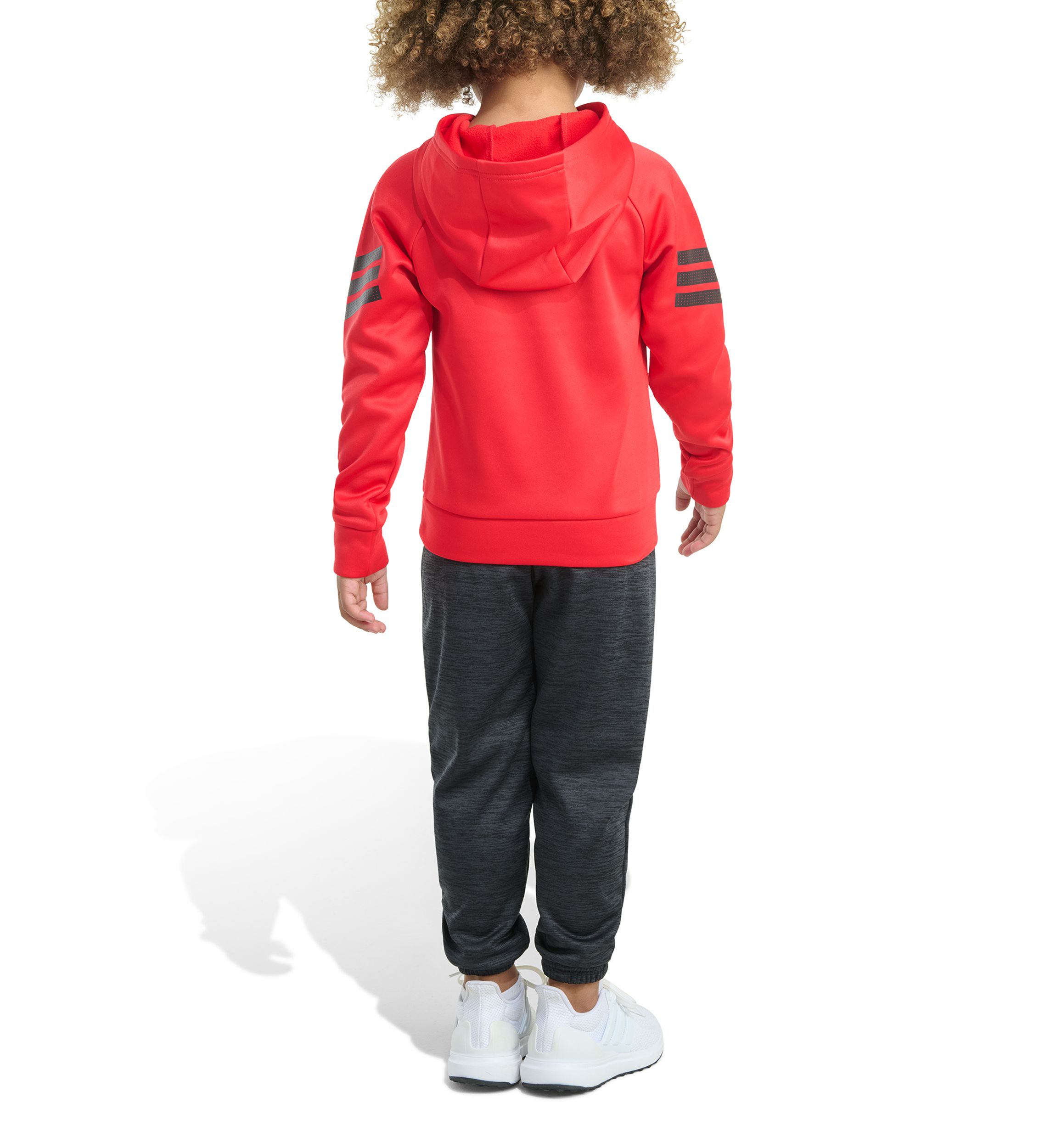 Boys 4-7 2 Piece Fleece 3 Stripe Pullover Hoodie and Jogger Set
