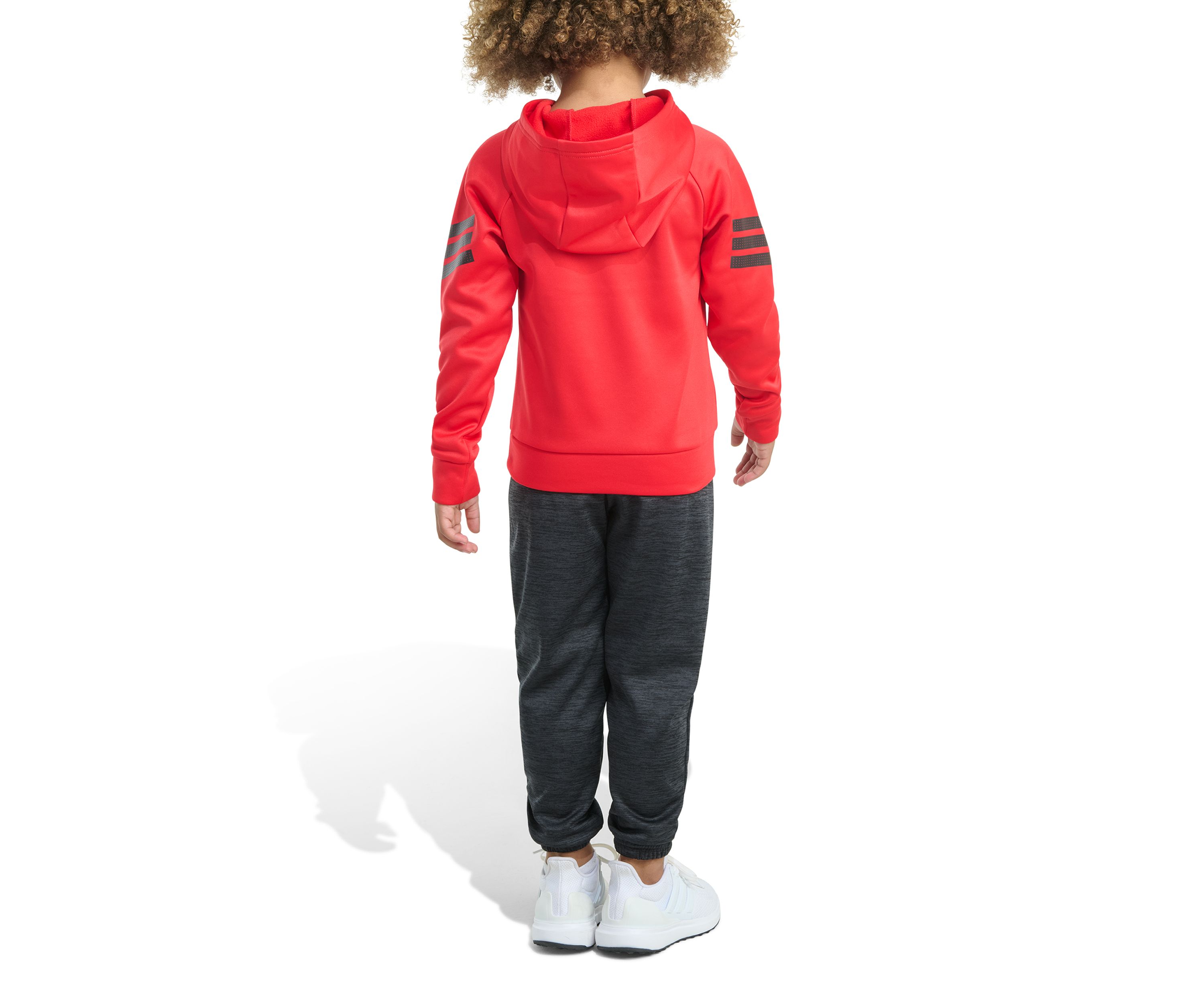 Boys 4-7 2 Piece Fleece 3 Stripe Pullover Hoodie and Jogger Set