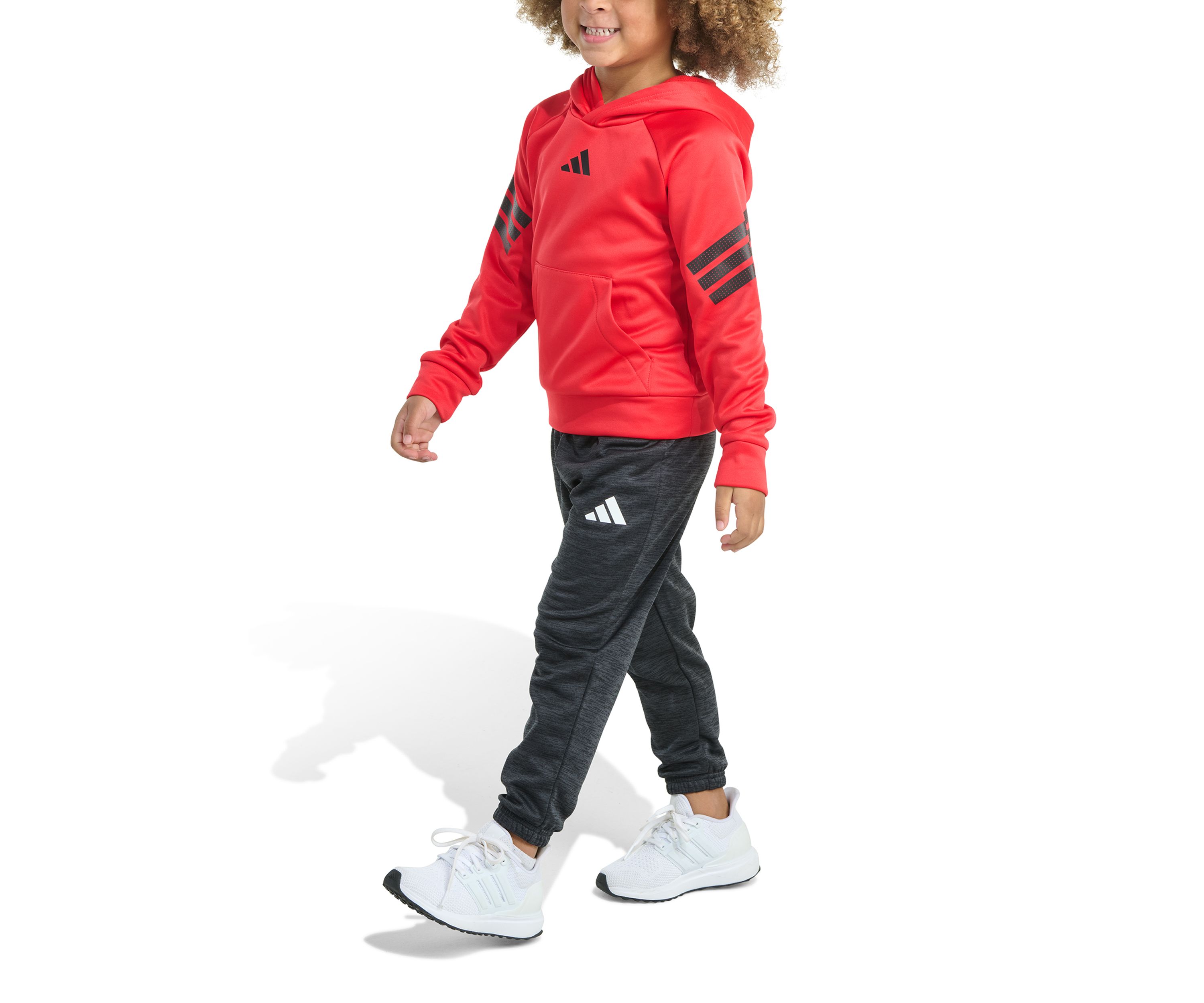 Boys 4-7 2 Piece Fleece 3 Stripe Pullover Hoodie and Jogger Set