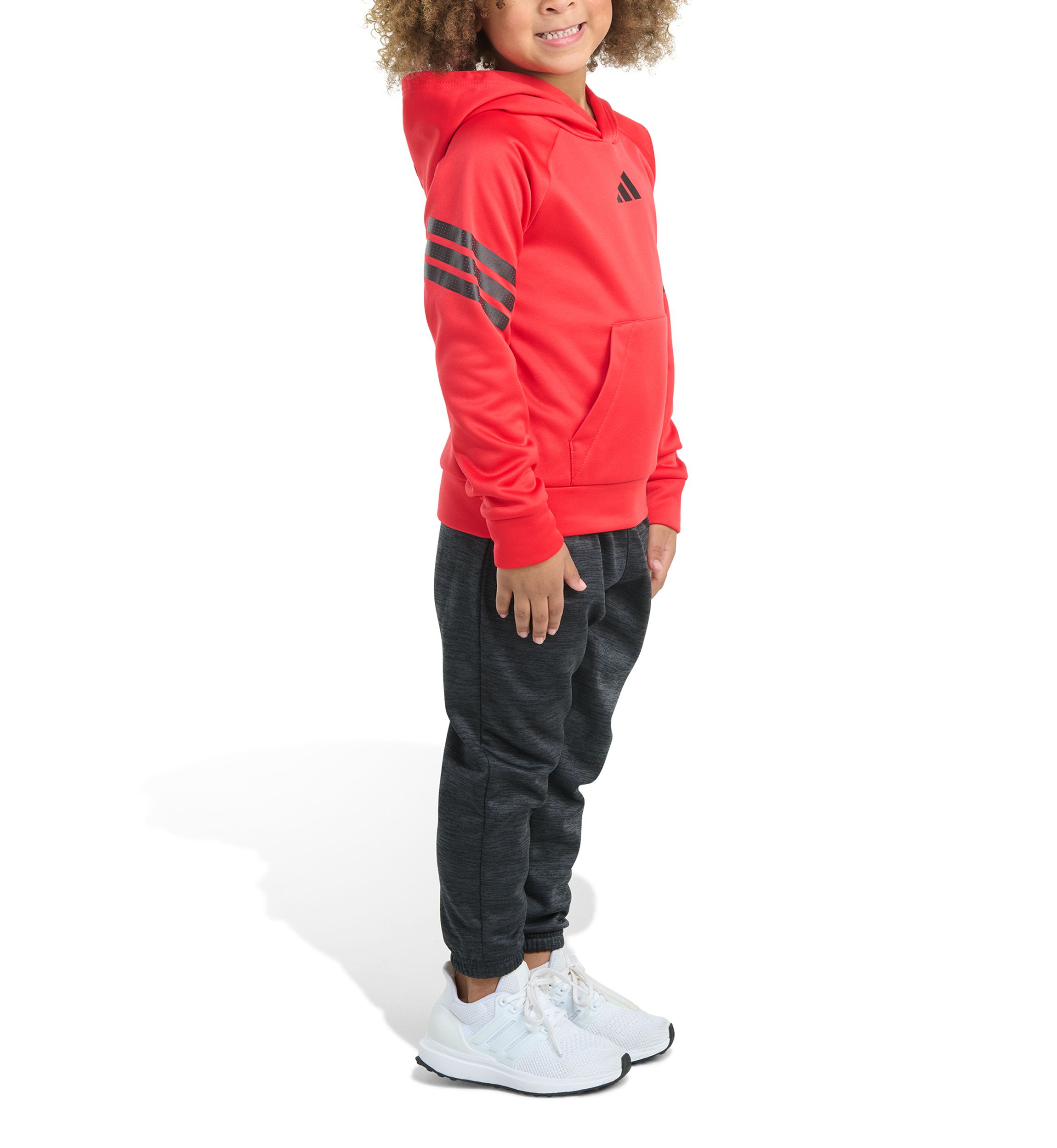 Boys 4-7 2 Piece Fleece 3 Stripe Pullover Hoodie and Jogger Set