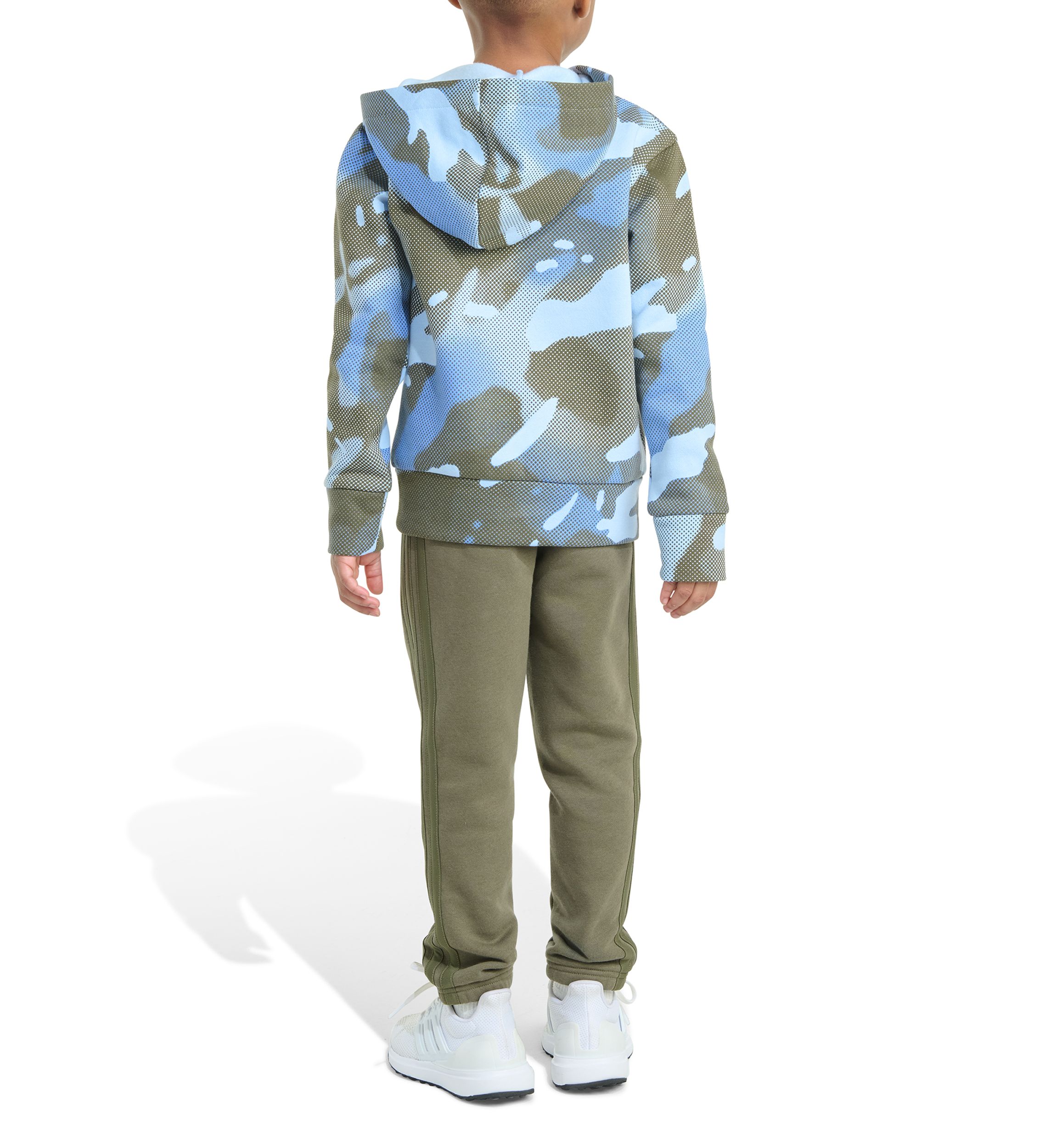 Boys 4-7 2 Piece Long Sleeve Halftone Camo Fleece Pullover Hoodie and Jogger Pants Set