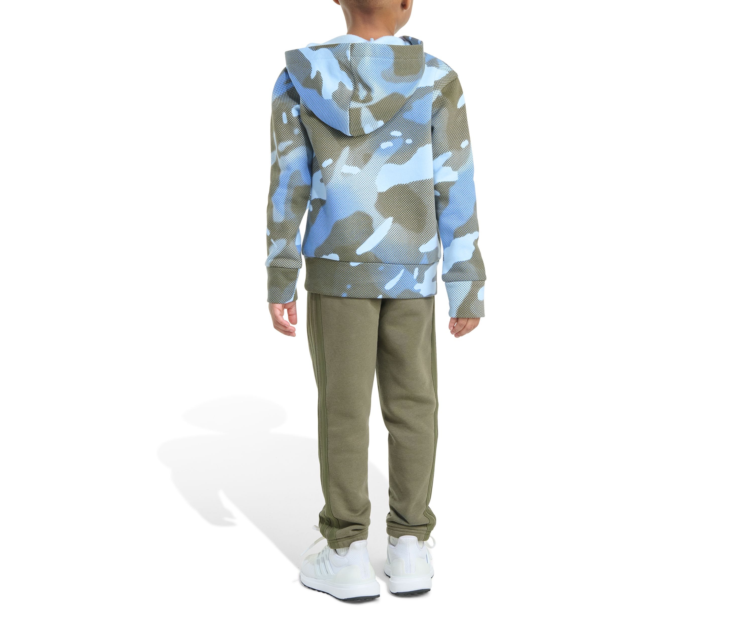 Boys 4-7 2 Piece Long Sleeve Halftone Camo Fleece Pullover Hoodie and Jogger Pants Set