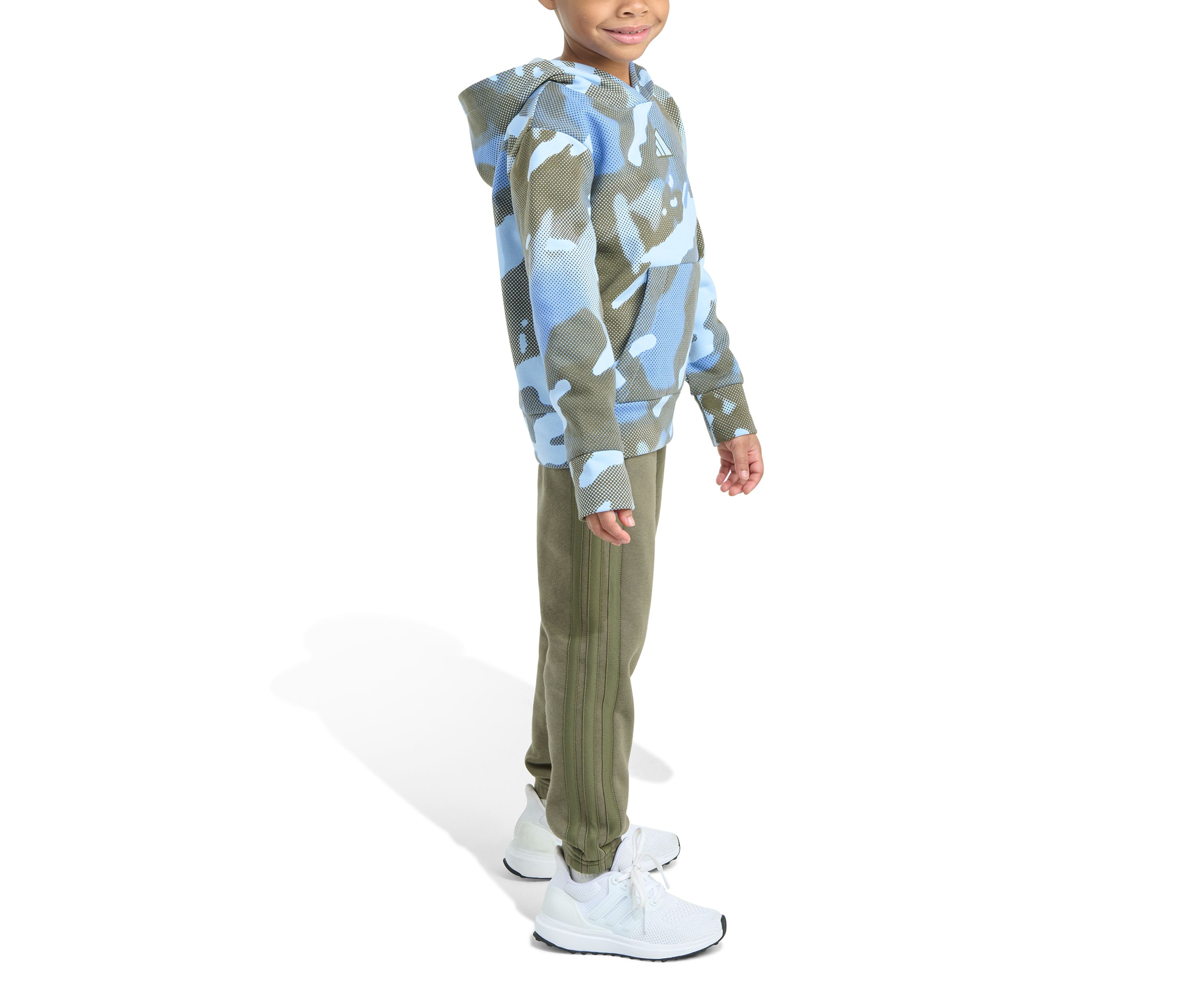 Boys 4-7 2 Piece Long Sleeve Halftone Camo Fleece Pullover Hoodie and Jogger Pants Set