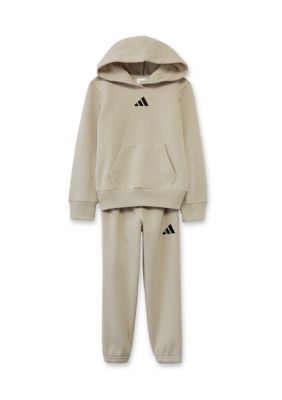 adidas Boys 4-7 Essentials Fleece Hoodie & Jogger Set