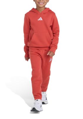 adidas Boys 4-7 Essentials Fleece Hoodie & Jogger Set