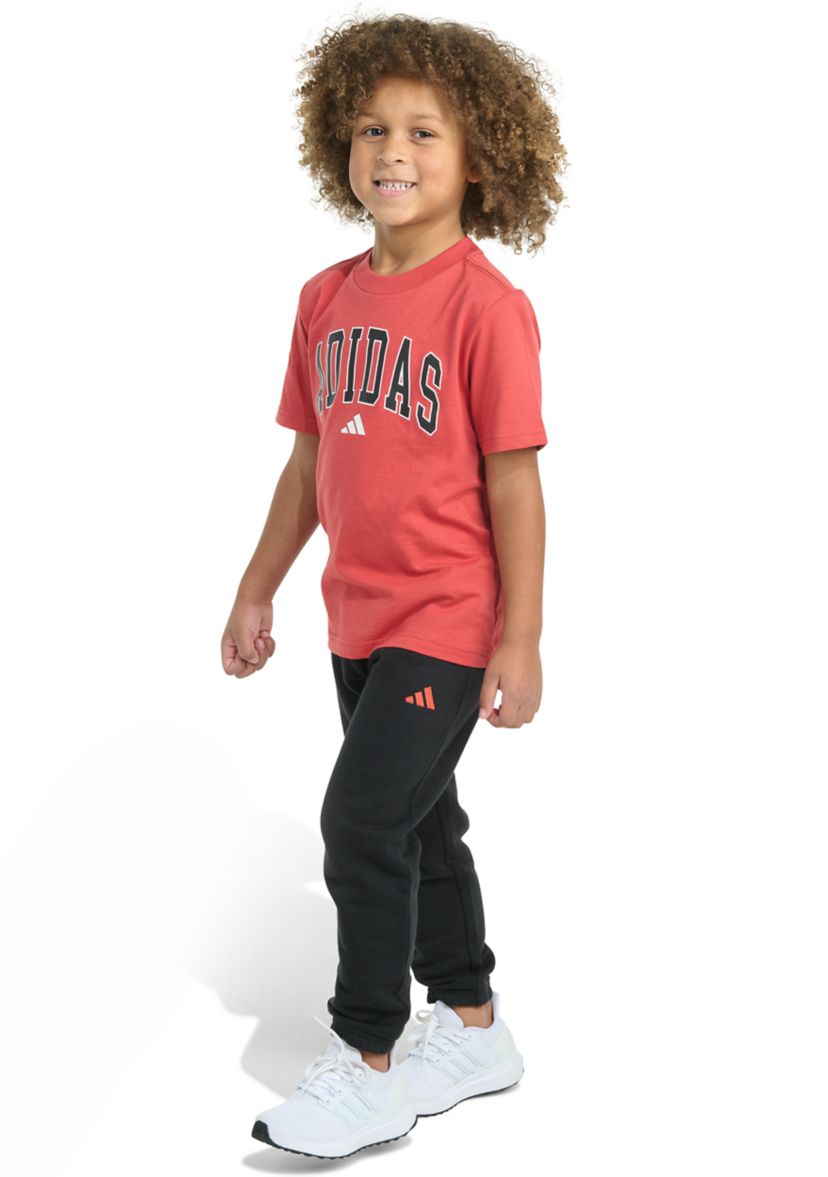 Boys 4-7 Two Piece Short Sleeve T-Shirt & Double Knit Jogger Set