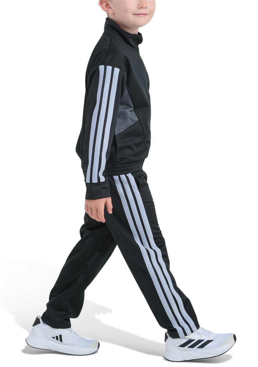adidas Boys 4-7 Two-Piece Long Sleeve Sport Block Jacket & Pant