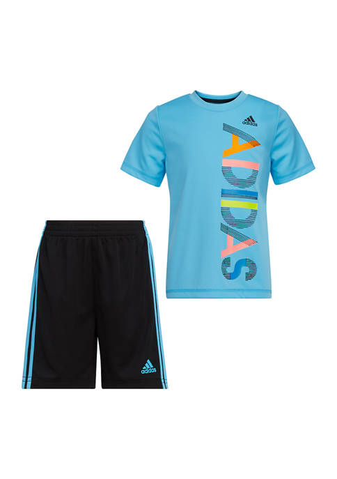 adidas Boys 4-7 Graphic T-Shirt Set