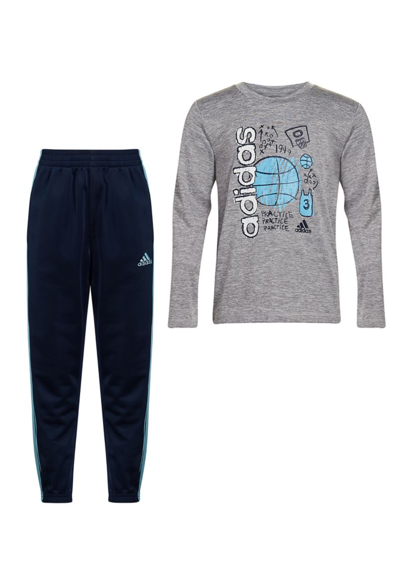 Boys 4-7 Poly Mélange T-Shirt and Joggers Set 