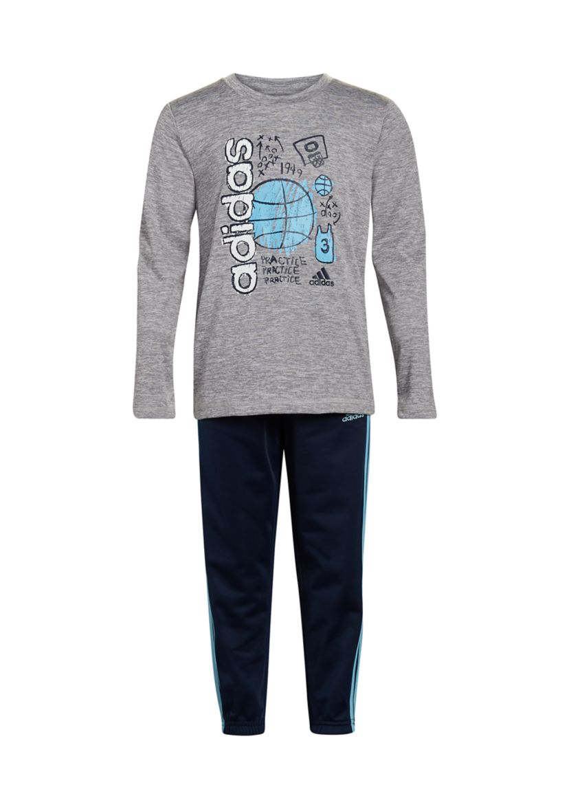 Boys 4-7 Poly Mélange T-Shirt and Joggers Set 