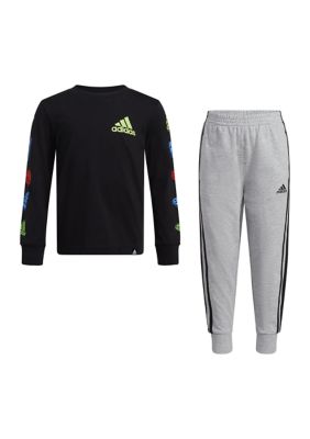 Boys 4-7 Long Sleeve Cotton T-Shirt & Joggers Set