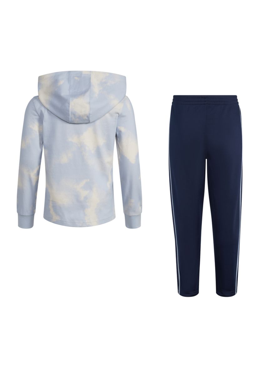 Boys 4-7 Long Sleeve Hooded Printed T-Shirt and Pants Set
