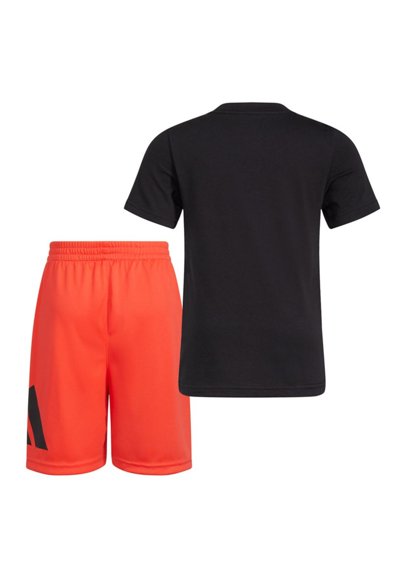 Boys 4-7 2 Piece Essential Cotton Graphic T-Shirt and Shorts Set 
