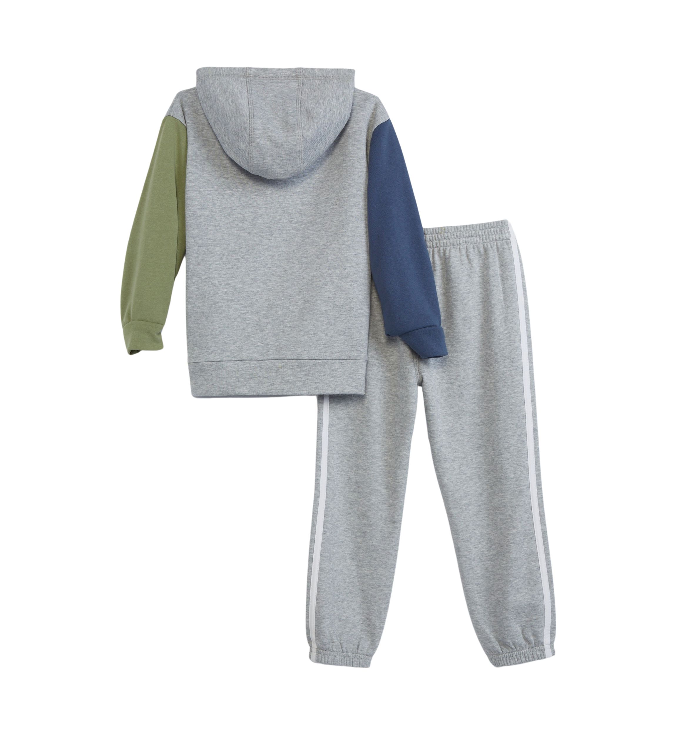 Boys 4-7 2-Piece Color Blocked Fleece Hooded Pullover Set