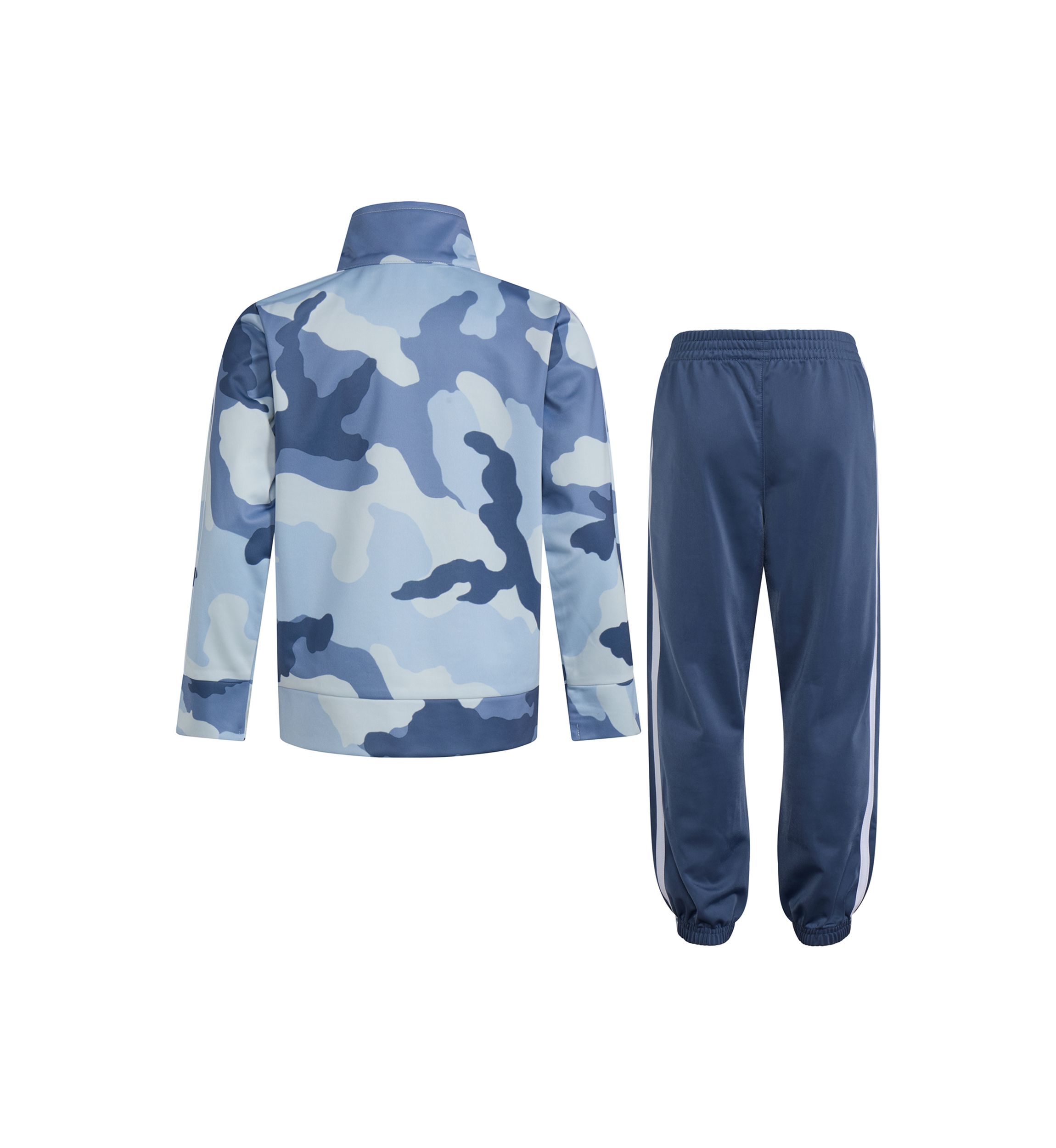 Boys 4-7 2 Piece Camo Printed 3 Stripe Tricot Jacket Set