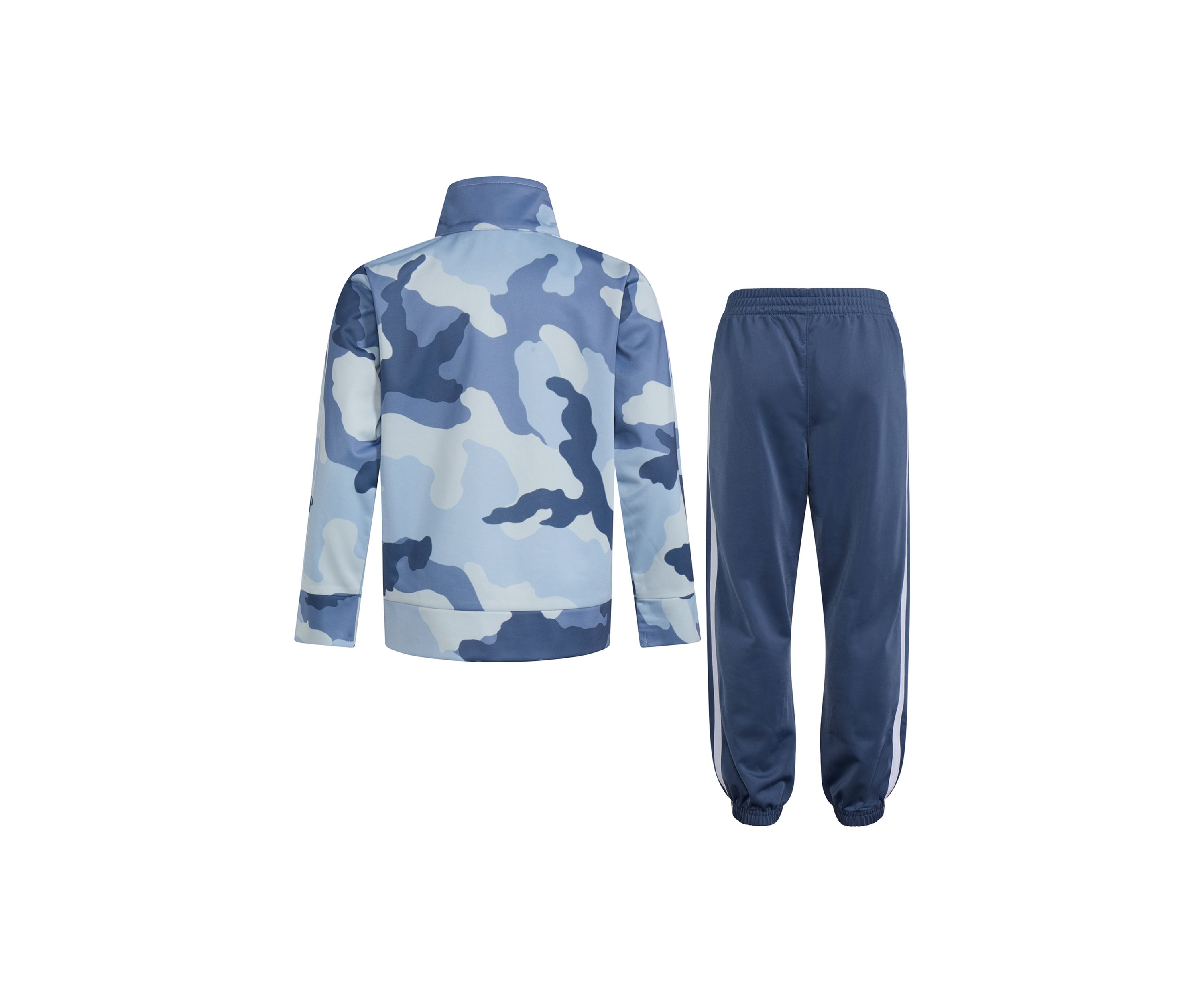 Boys 4-7 2 Piece Camo Printed 3 Stripe Tricot Jacket Set