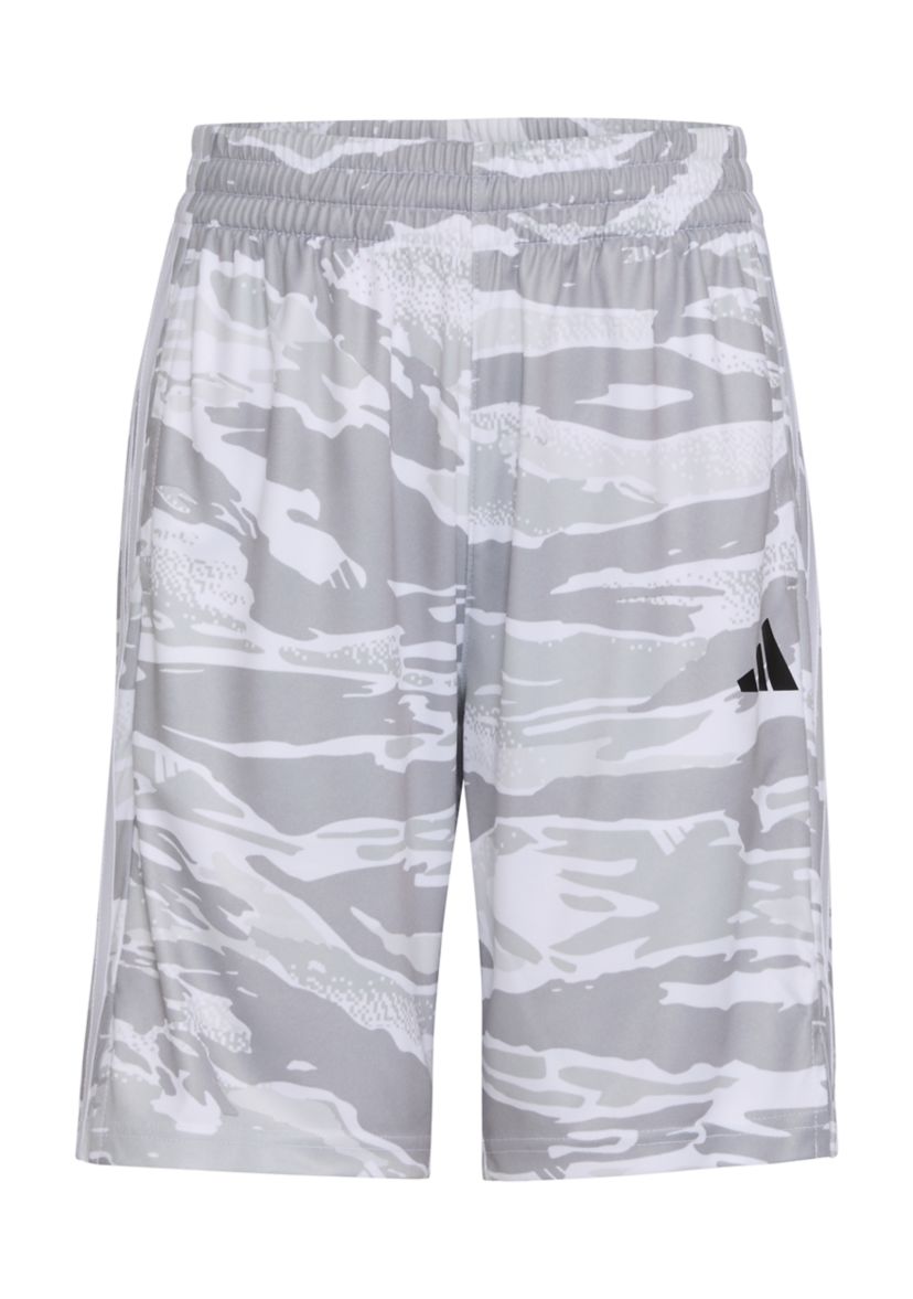 Boys 8-20 Elastic Waistband Tiger Camo Printed Shorts