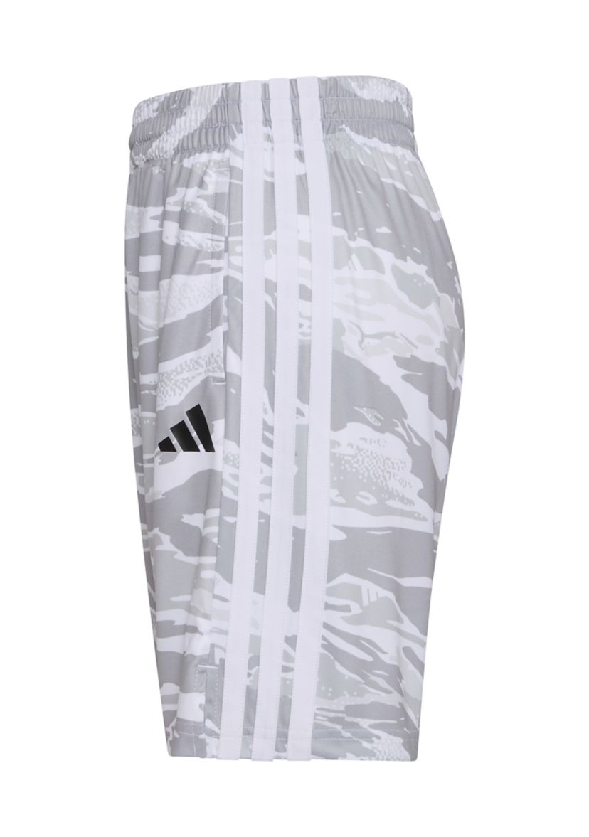 Boys 8-20 Elastic Waistband Tiger Camo Printed Shorts