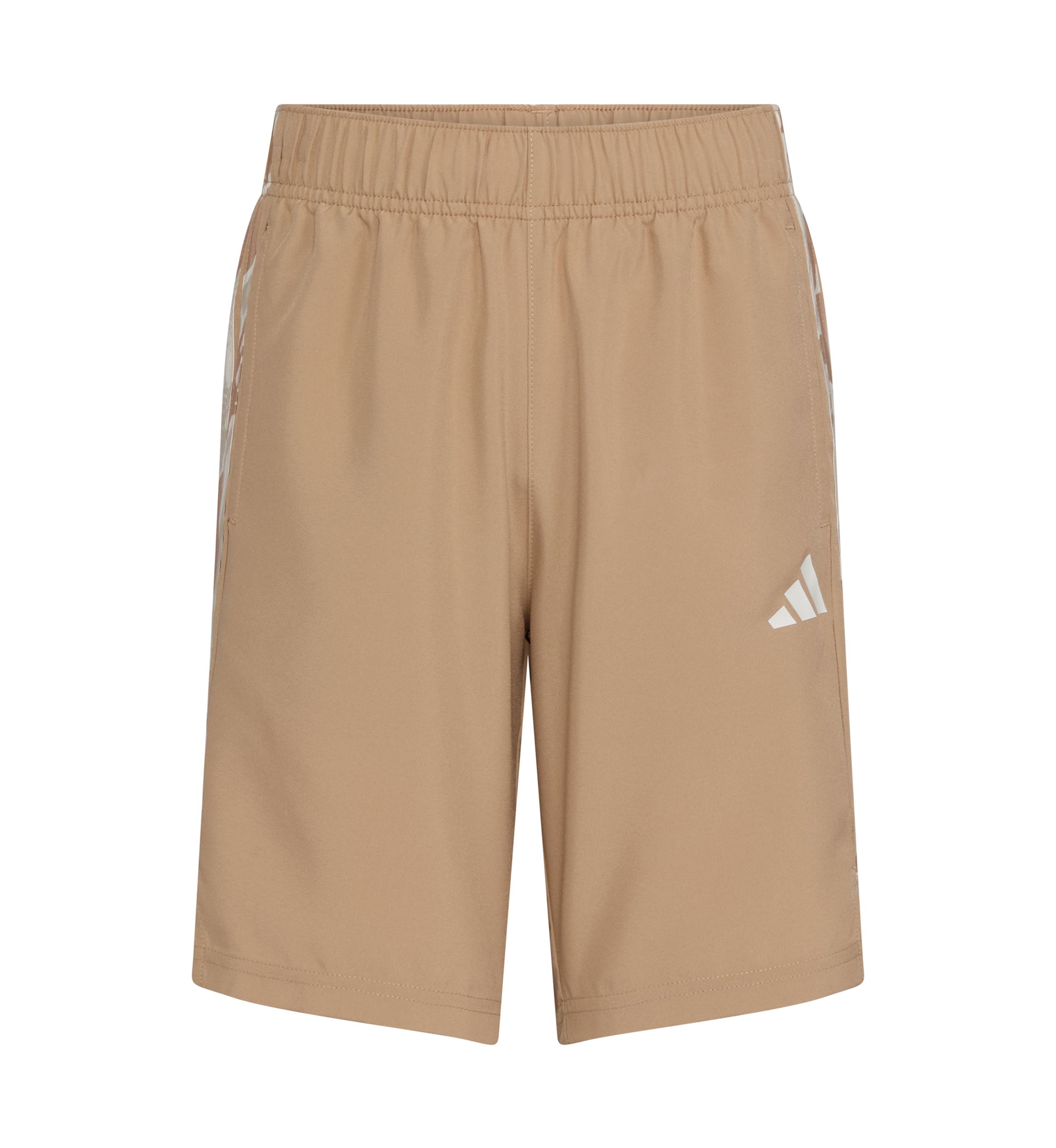 Boys 8-20 Elastic Waistband Woven Camo Printed 3-Stripes Shorts