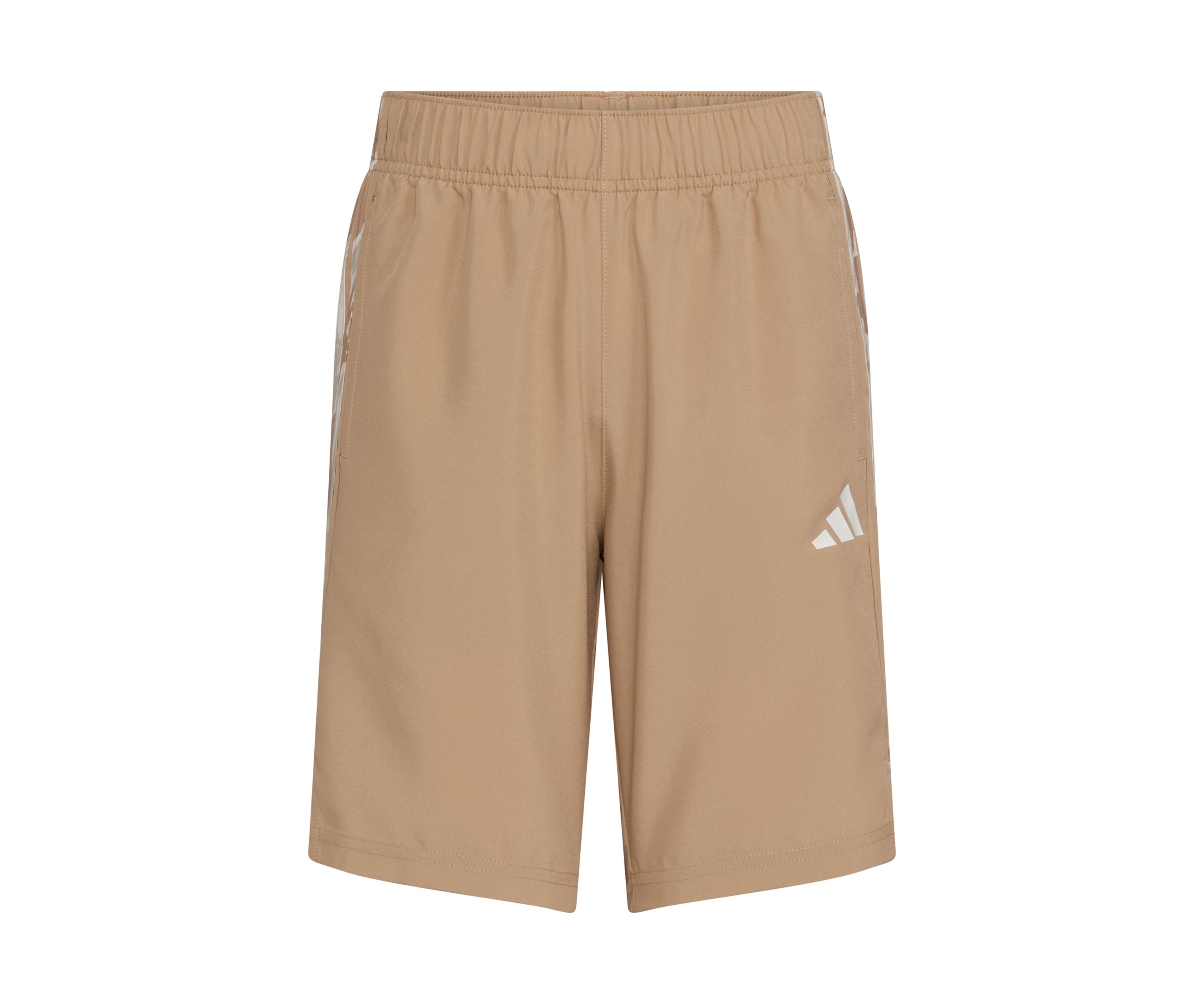Boys 8-20 Elastic Waistband Woven Camo Printed 3-Stripes Shorts