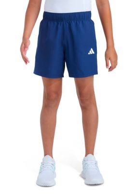 adidas Boys 8-20 Elastic Waistband Essentials Small Logo Woven Shorts, Blue, XL