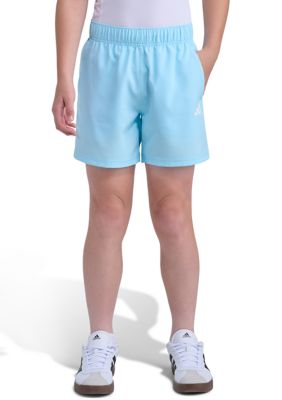 adidas Boys 8-20 Elastic Waistband Essentials Small Logo Woven Shorts, Blue, XL
