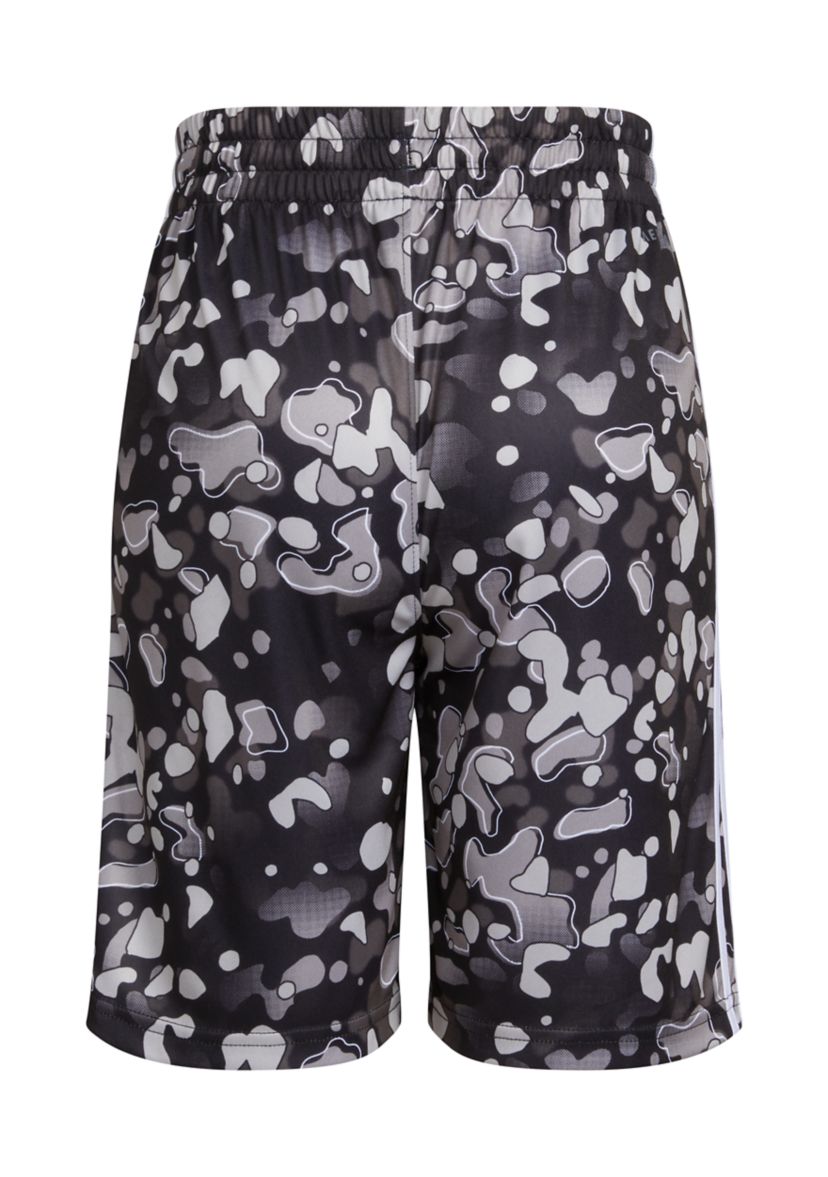Boys 4-7 AEROREADY® Elastic Waist Printed Pebble Camo Shorts 