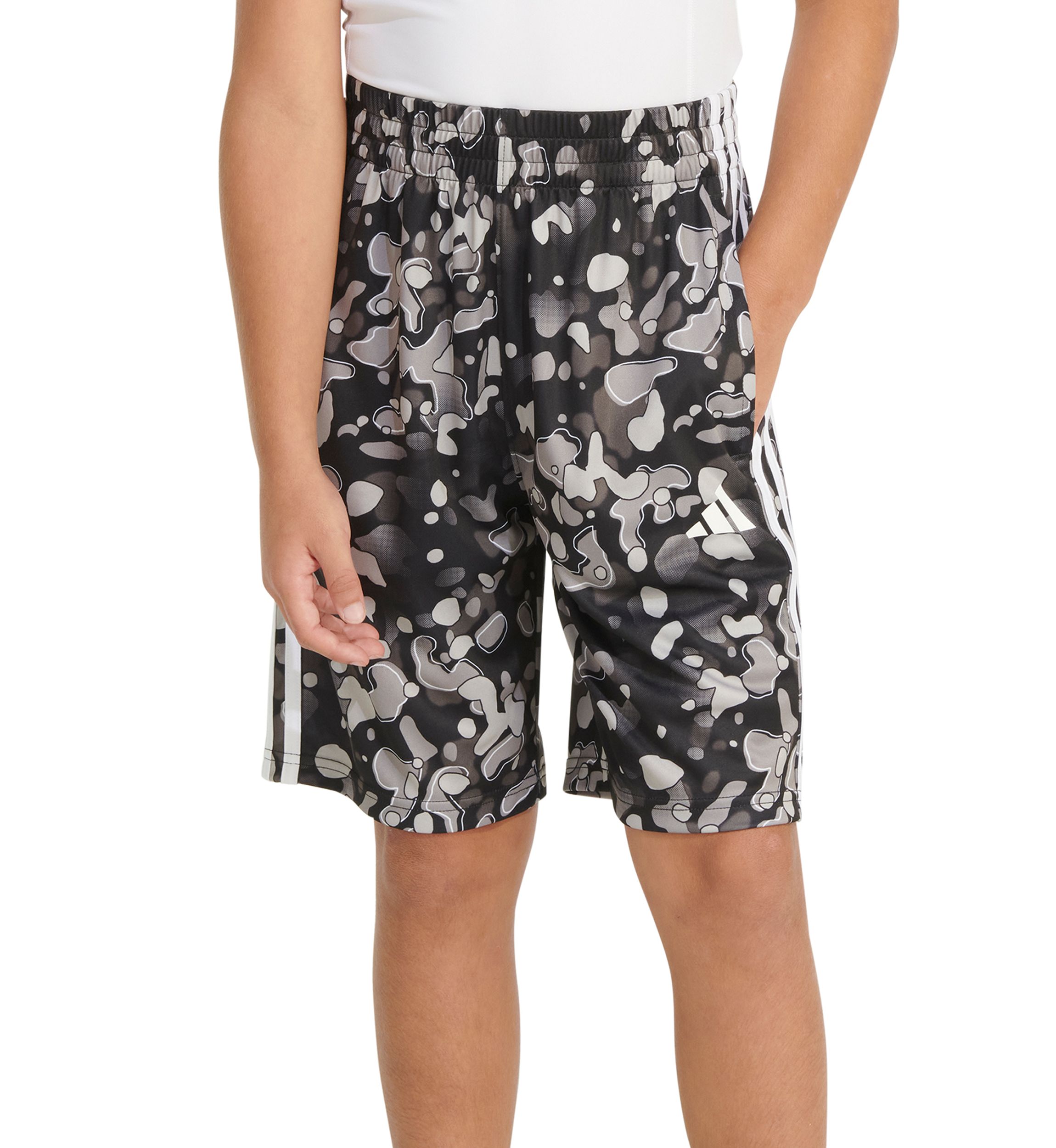 Boys 4-7 AEROREADY® Elastic Waist Printed Pebble Camo Shorts 