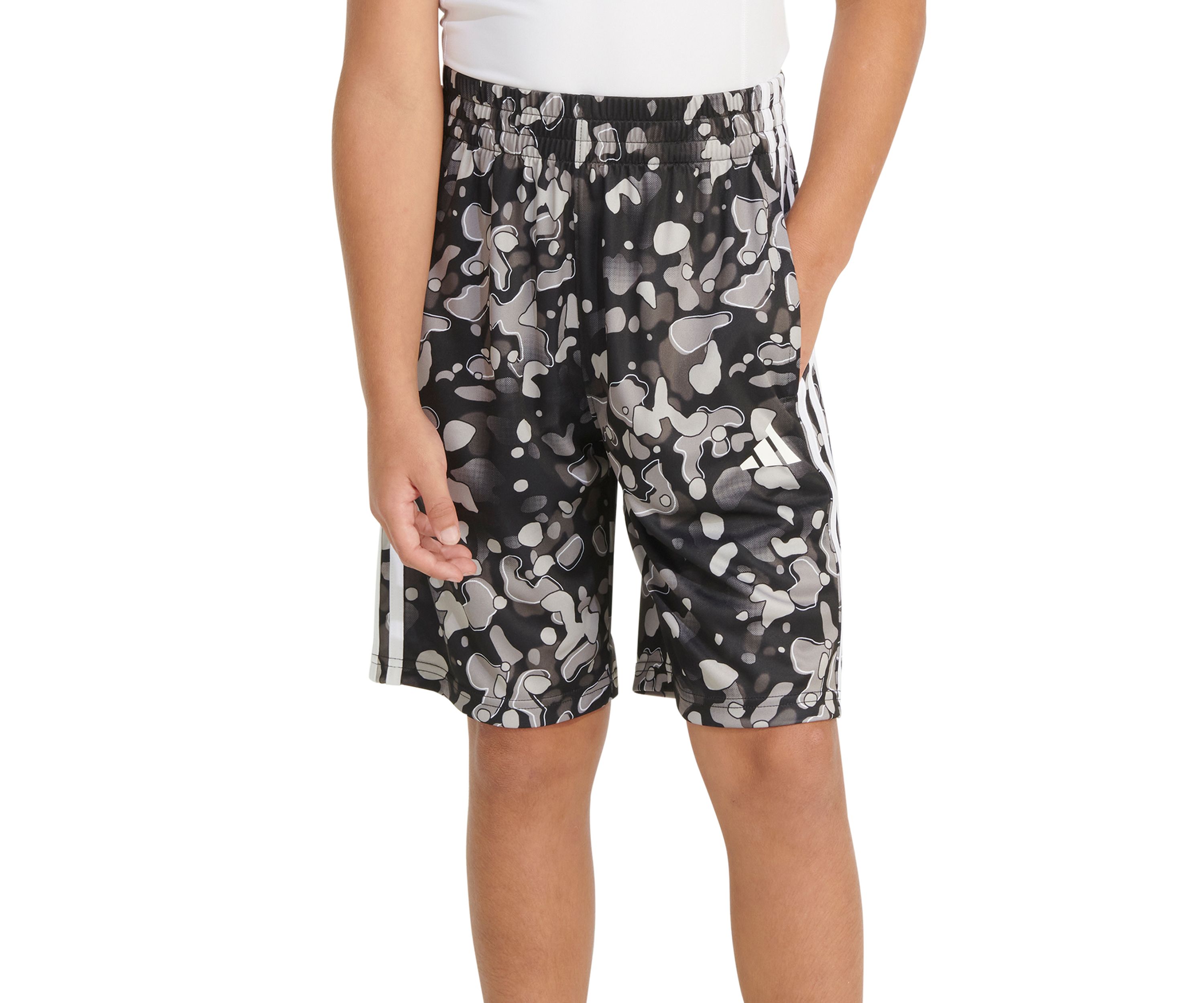 Boys 4-7 AEROREADY® Elastic Waist Printed Pebble Camo Shorts 