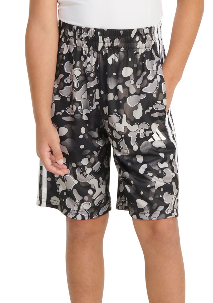 Boys 4-7 AEROREADY® Elastic Waist Printed Pebble Camo Shorts 