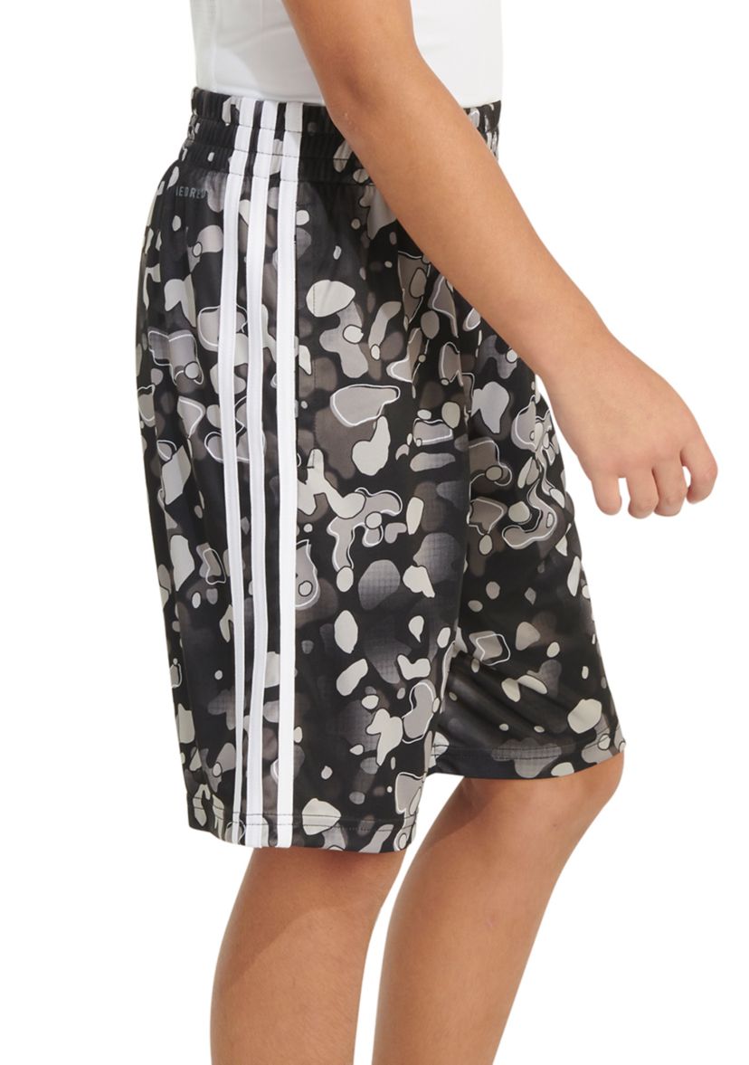 Boys 4-7 AEROREADY® Elastic Waist Printed Pebble Camo Shorts 
