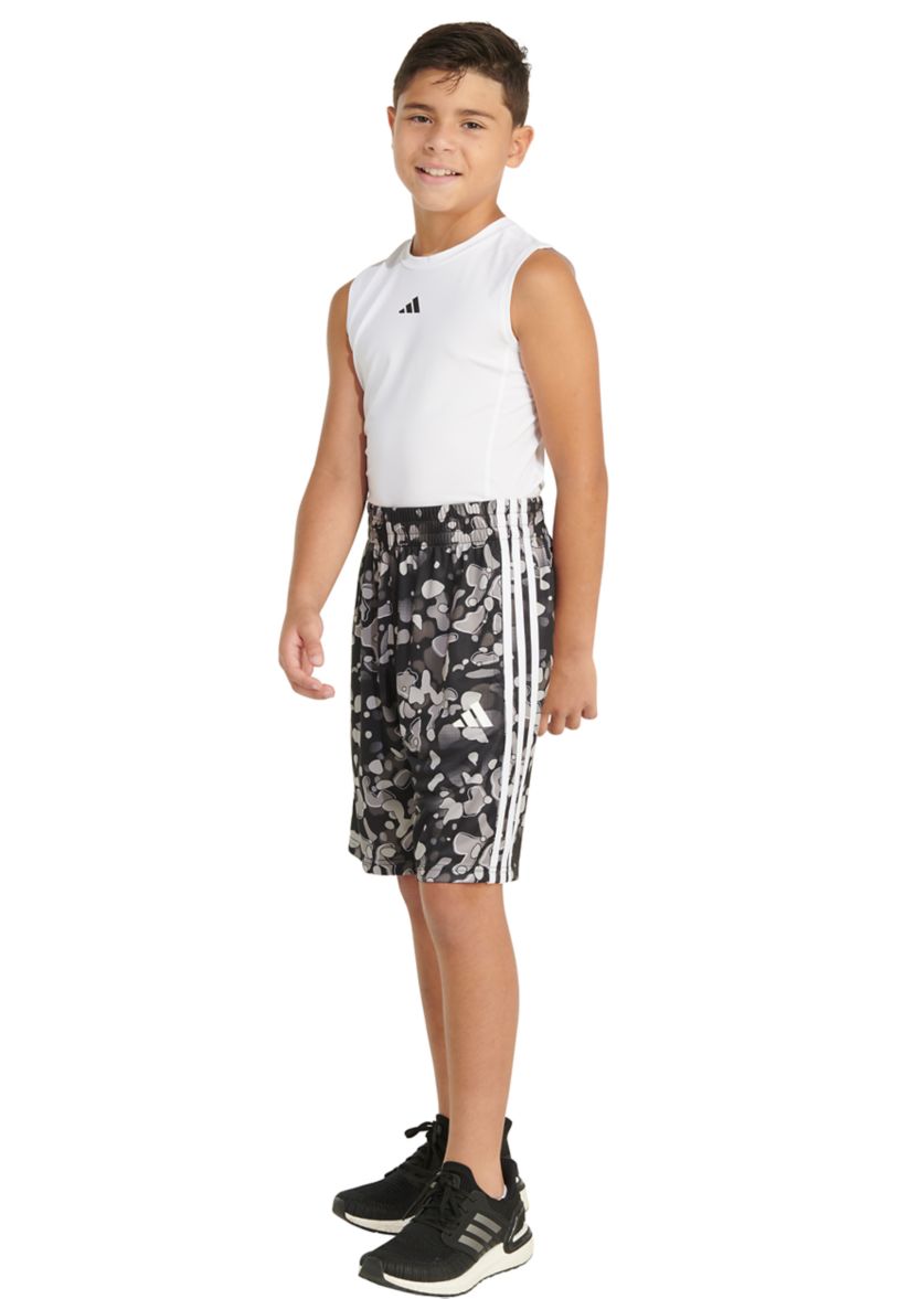 Boys 4-7 AEROREADY® Elastic Waist Printed Pebble Camo Shorts 