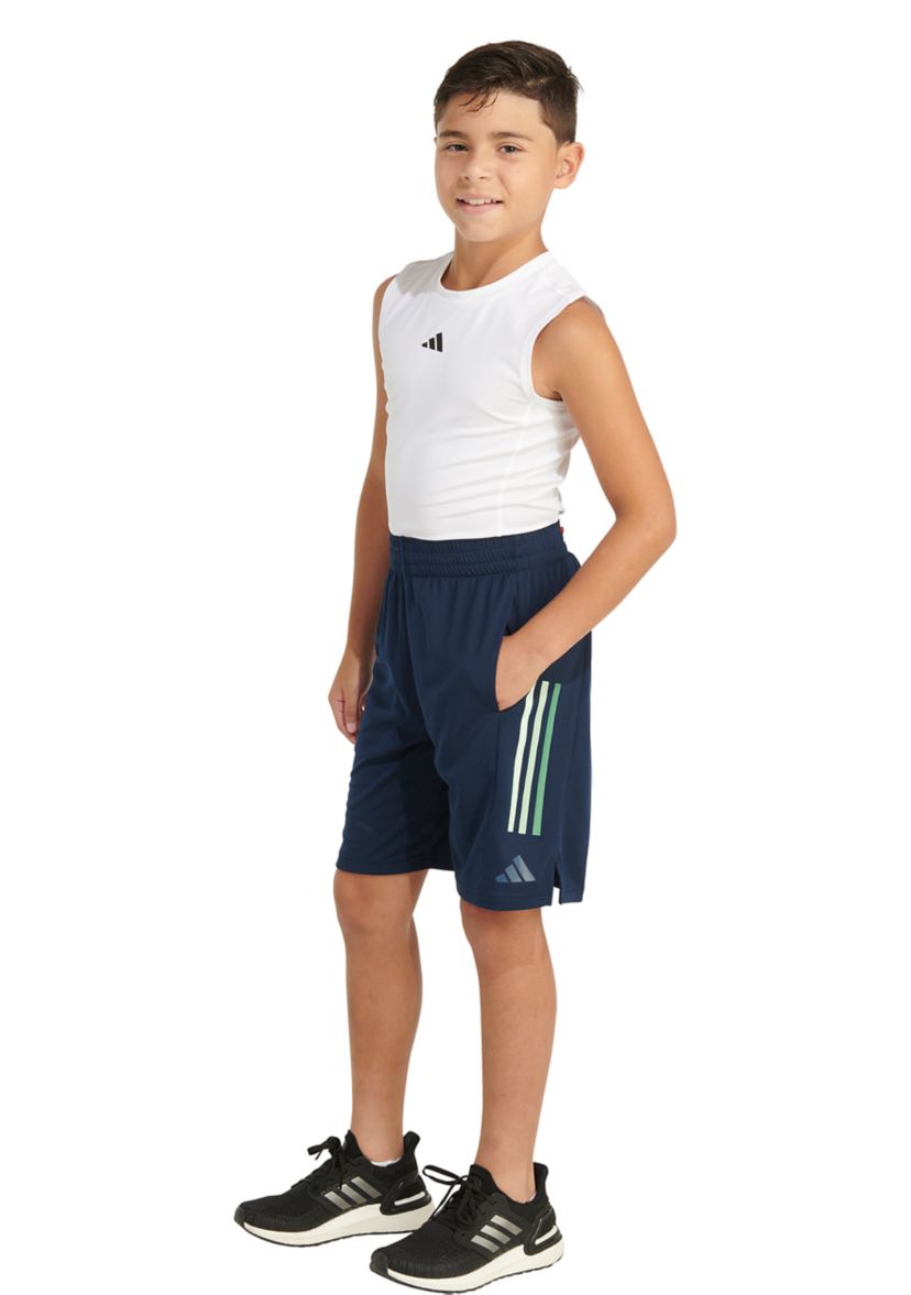 Boys 8-20 AEROREADY® Elastic Waistband Graphic 3 Stripe Shorts