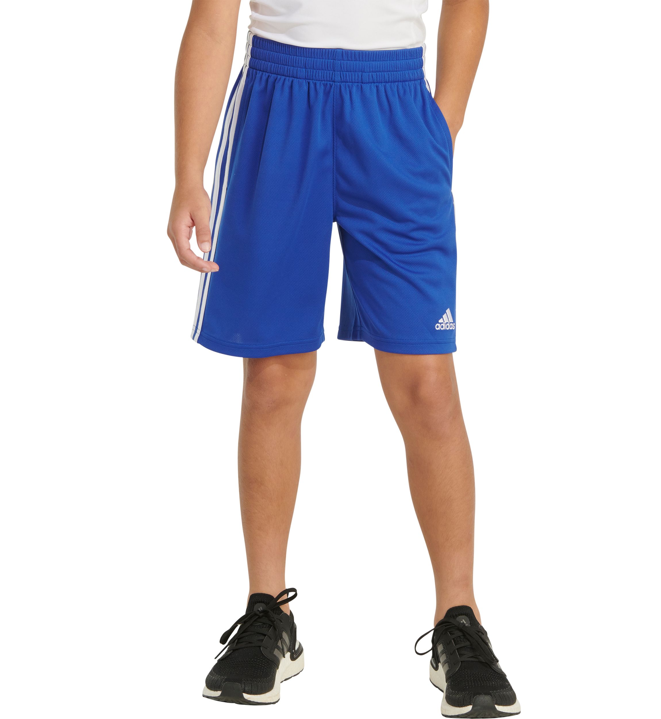 Boys 4-7 Elastic Waist 3 Stripe Mesh Shorts