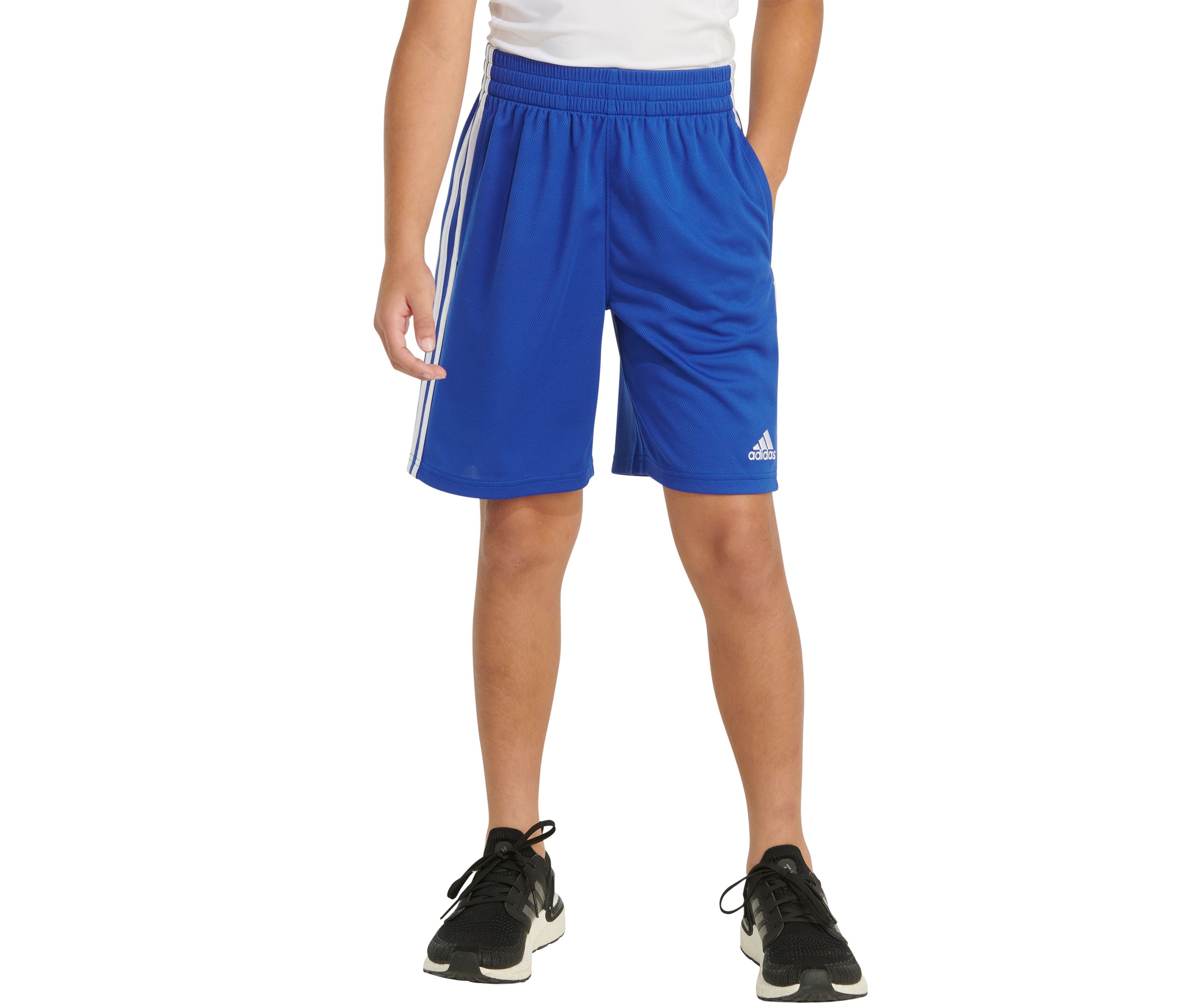 Boys 4-7 Elastic Waist 3 Stripe Mesh Shorts