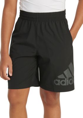 Boys 8-20 AEROREADY® Elastic Waistband Big Logo Woven Shorts