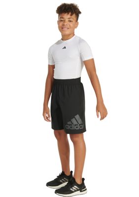 Boys 8-20 AEROREADY® Elastic Waistband Big Logo Woven Shorts