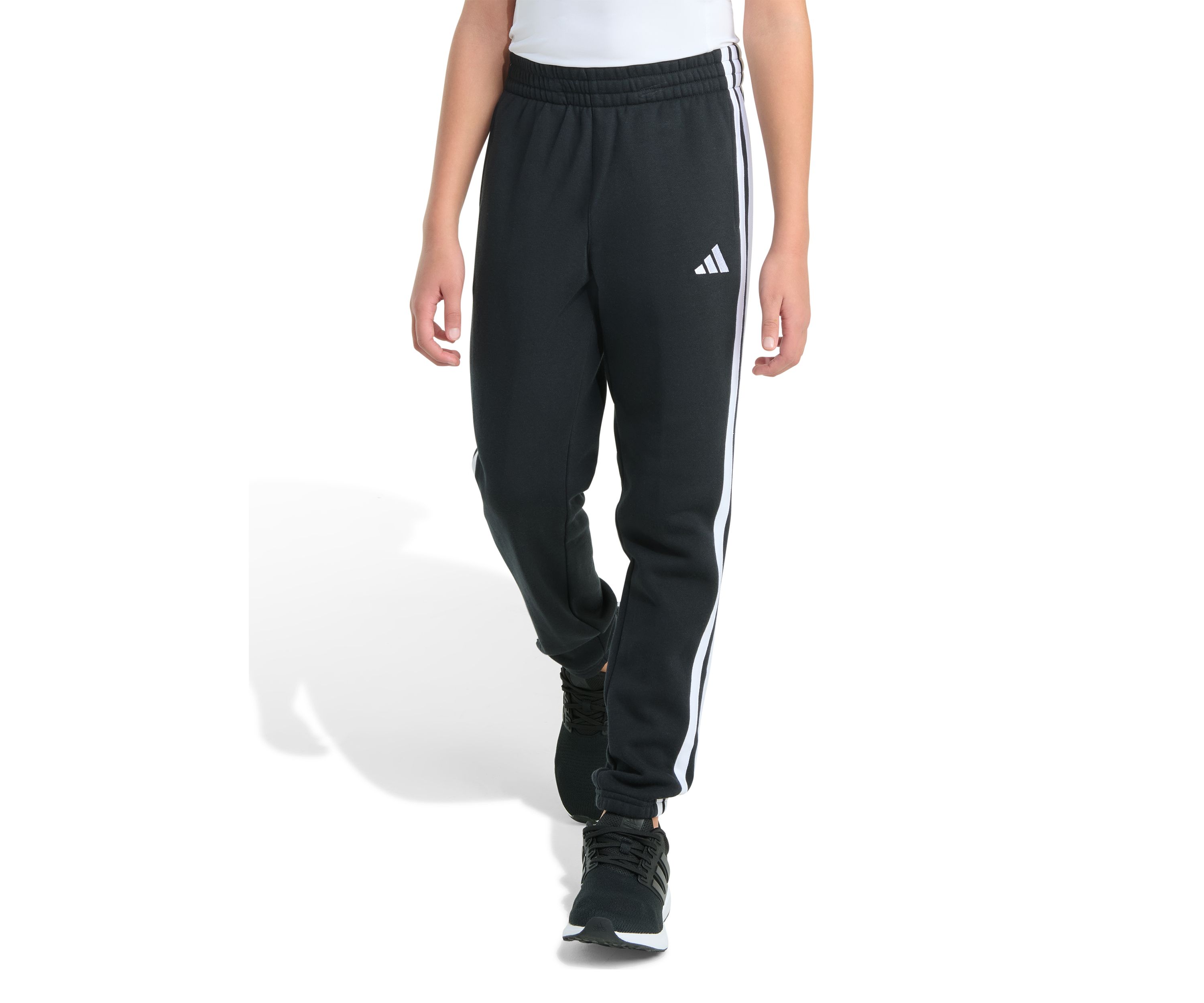 Boys 8-20 Elastic Waistband Essential 3 Stripe Fleece Joggers - Extended Size