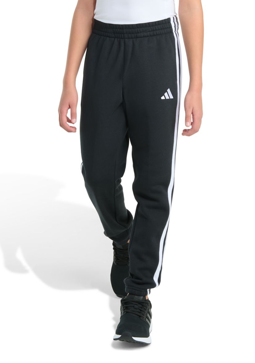 Boys 8-20 Elastic Waistband Essential 3 Stripe Fleece Joggers - Extended Size