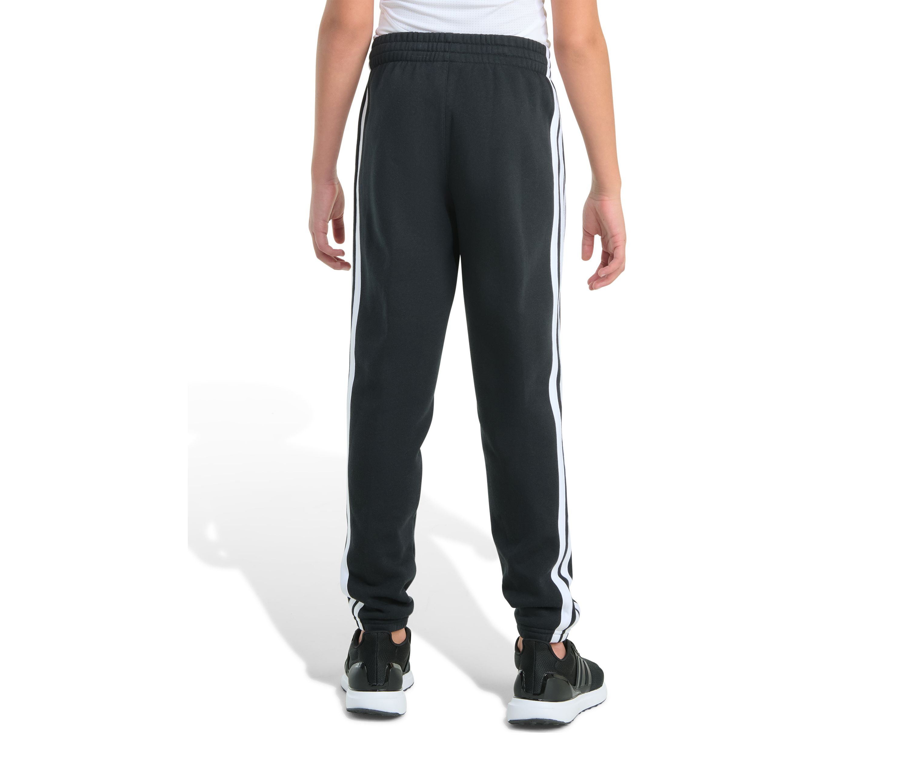 Boys 8-20 Elastic Waistband Essential 3 Stripe Fleece Joggers - Extended Size