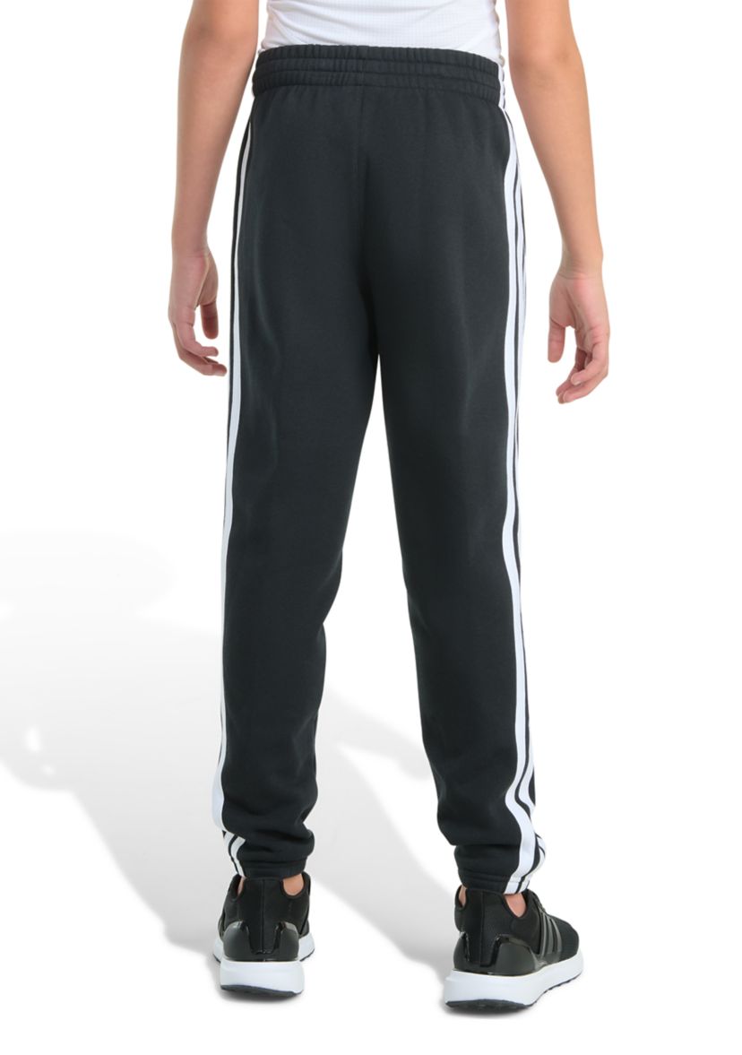 Boys 8-20 Elastic Waistband Essential 3 Stripe Fleece Joggers - Extended Size