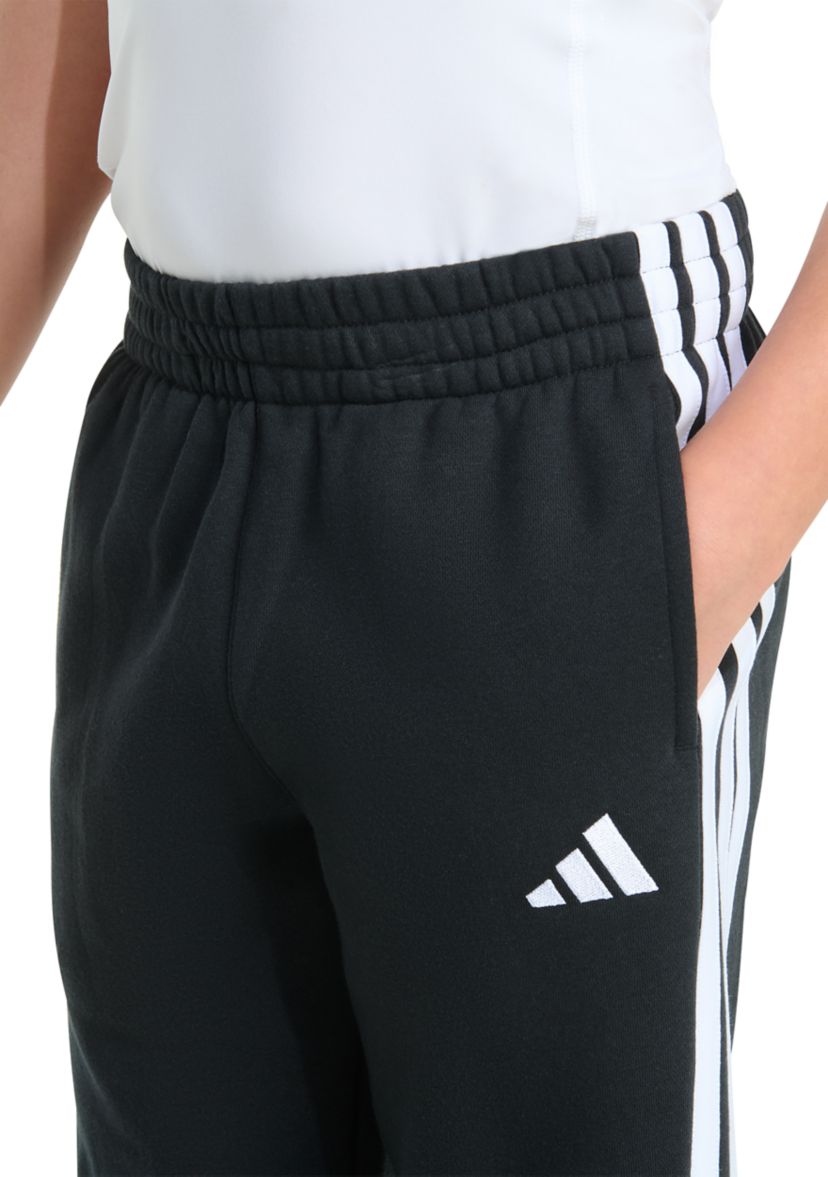 Boys 8-20 Elastic Waistband Essential 3 Stripe Fleece Joggers - Extended Size