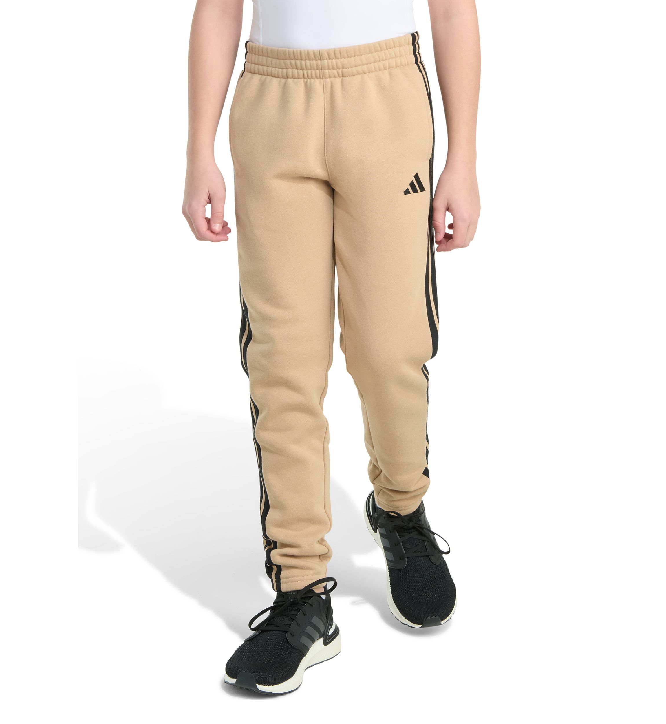 Boys 8-20 Elastic Waistband Essential 3 Stripe Fleece Jogger Pants
