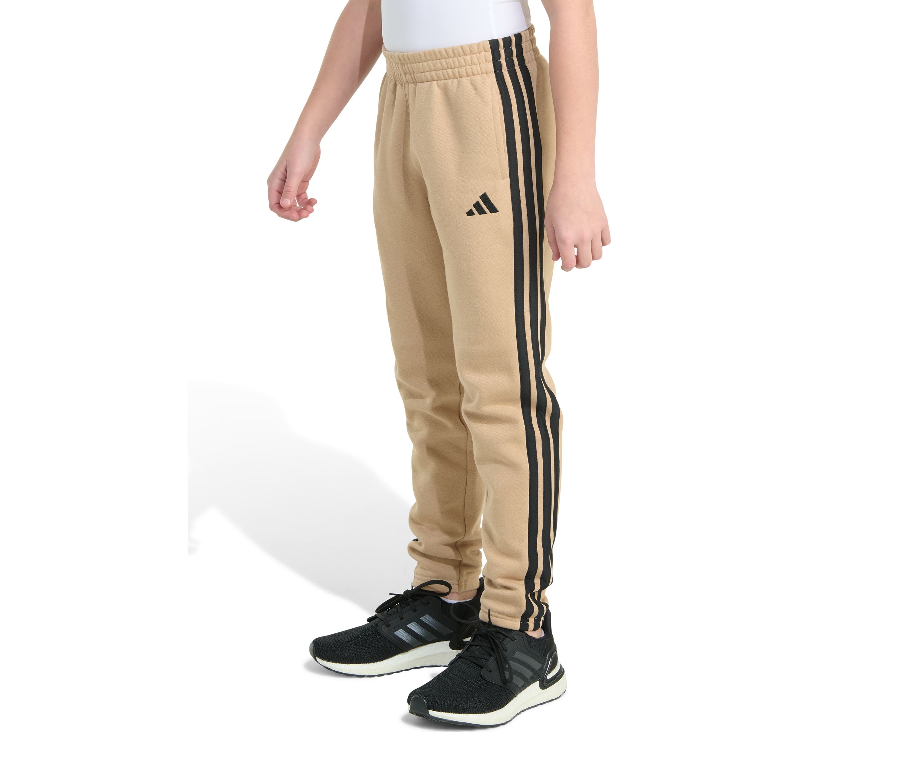 Boys 8-20 Elastic Waistband Essential 3 Stripe Fleece Jogger Pants