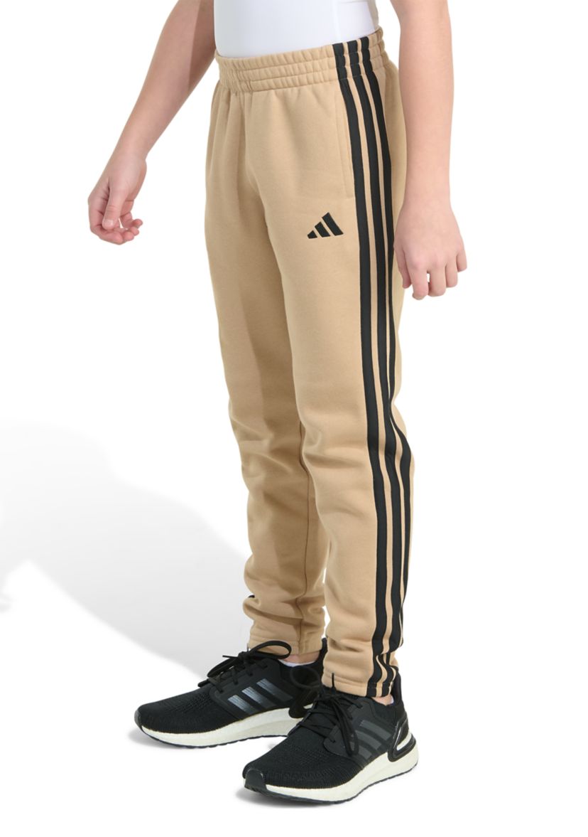 Boys 8-20 Elastic Waistband Essential 3 Stripe Fleece Jogger Pants