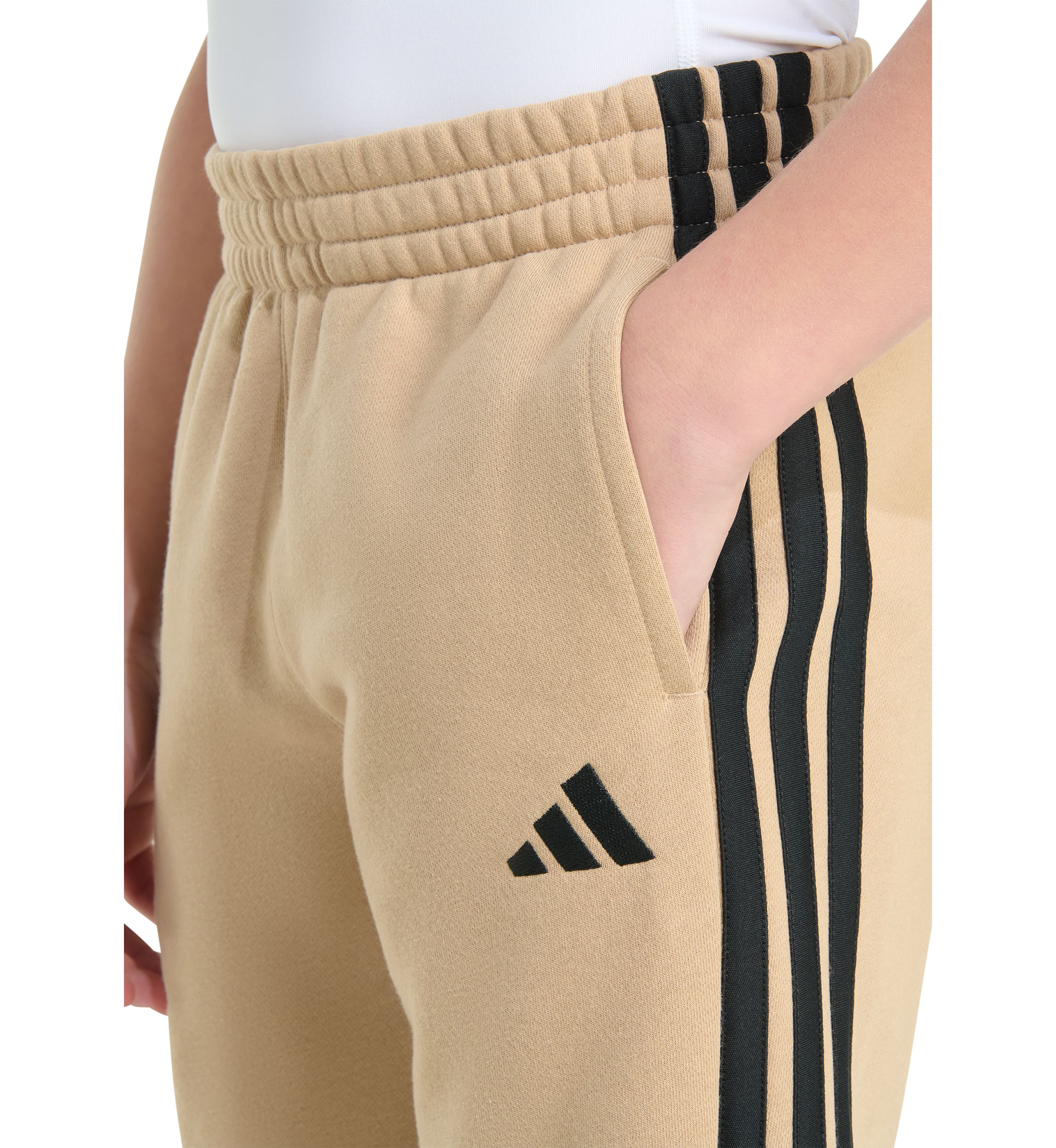 Boys 8-20 Elastic Waistband Essential 3 Stripe Fleece Jogger Pants