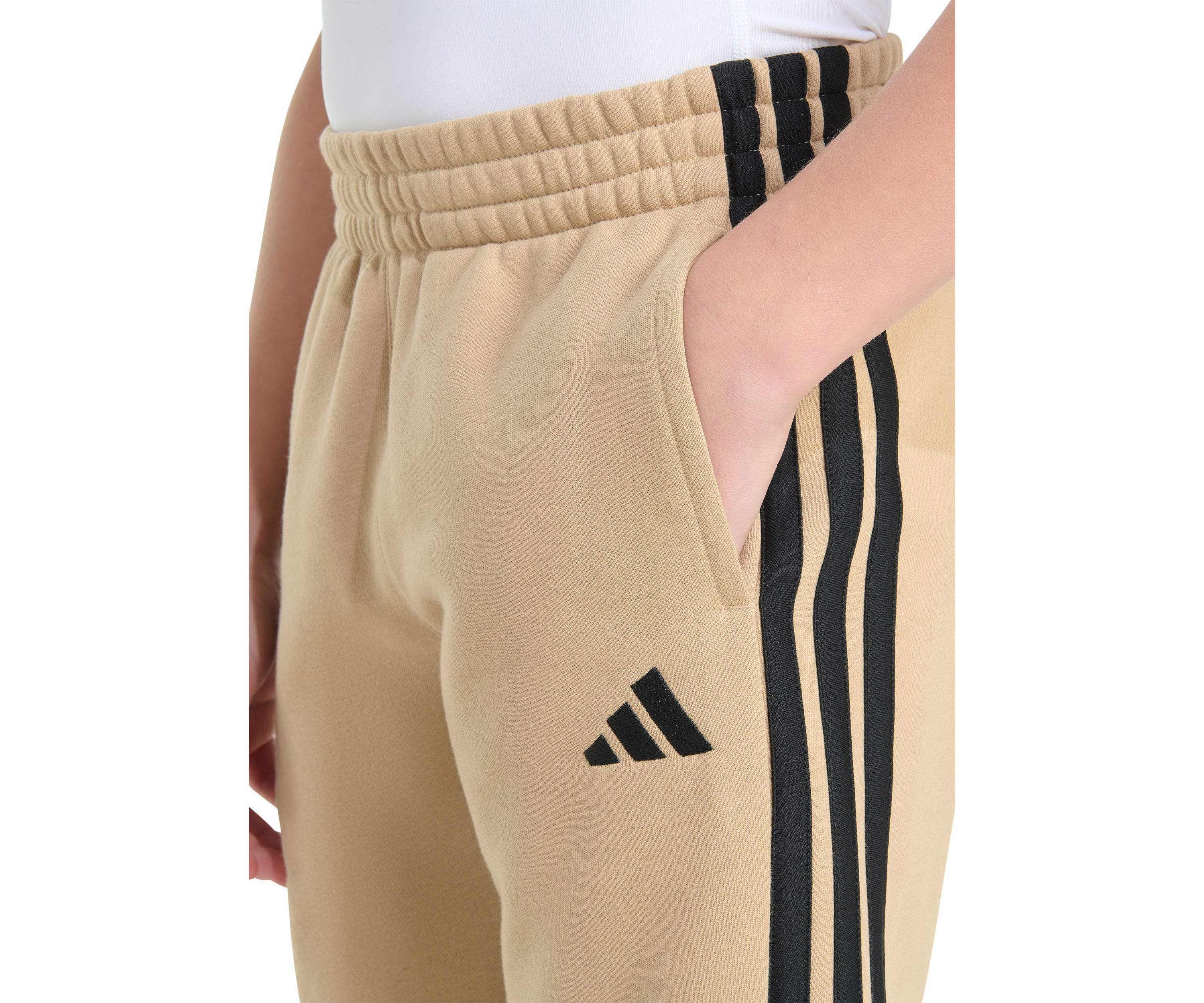 Boys 8-20 Elastic Waistband Essential 3 Stripe Fleece Jogger Pants